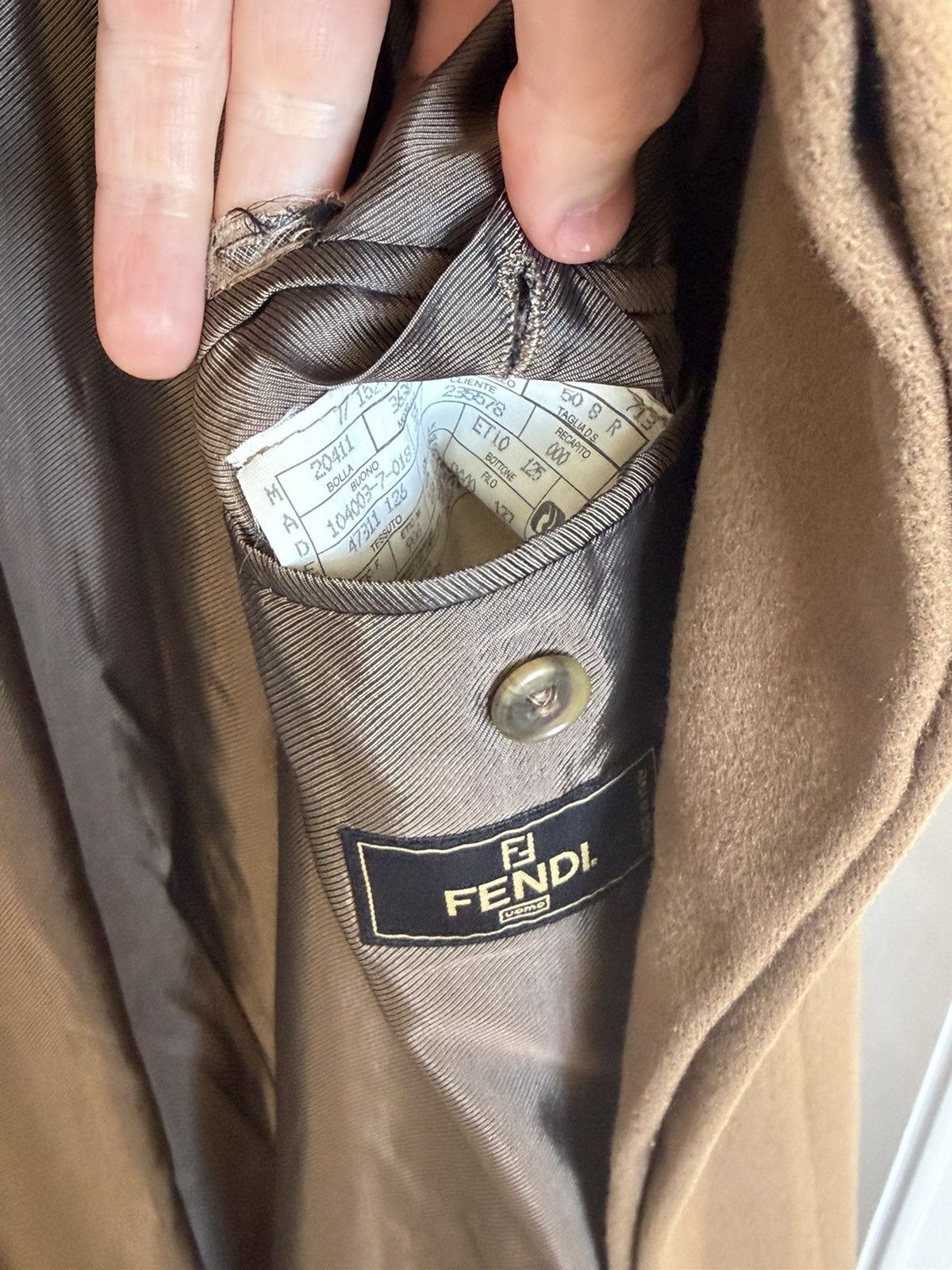 Fendi FENDI Vintage Balmacaan Wool Brown Overcoat Size US XL / EU 56 / 4 - 8 Thumbnail