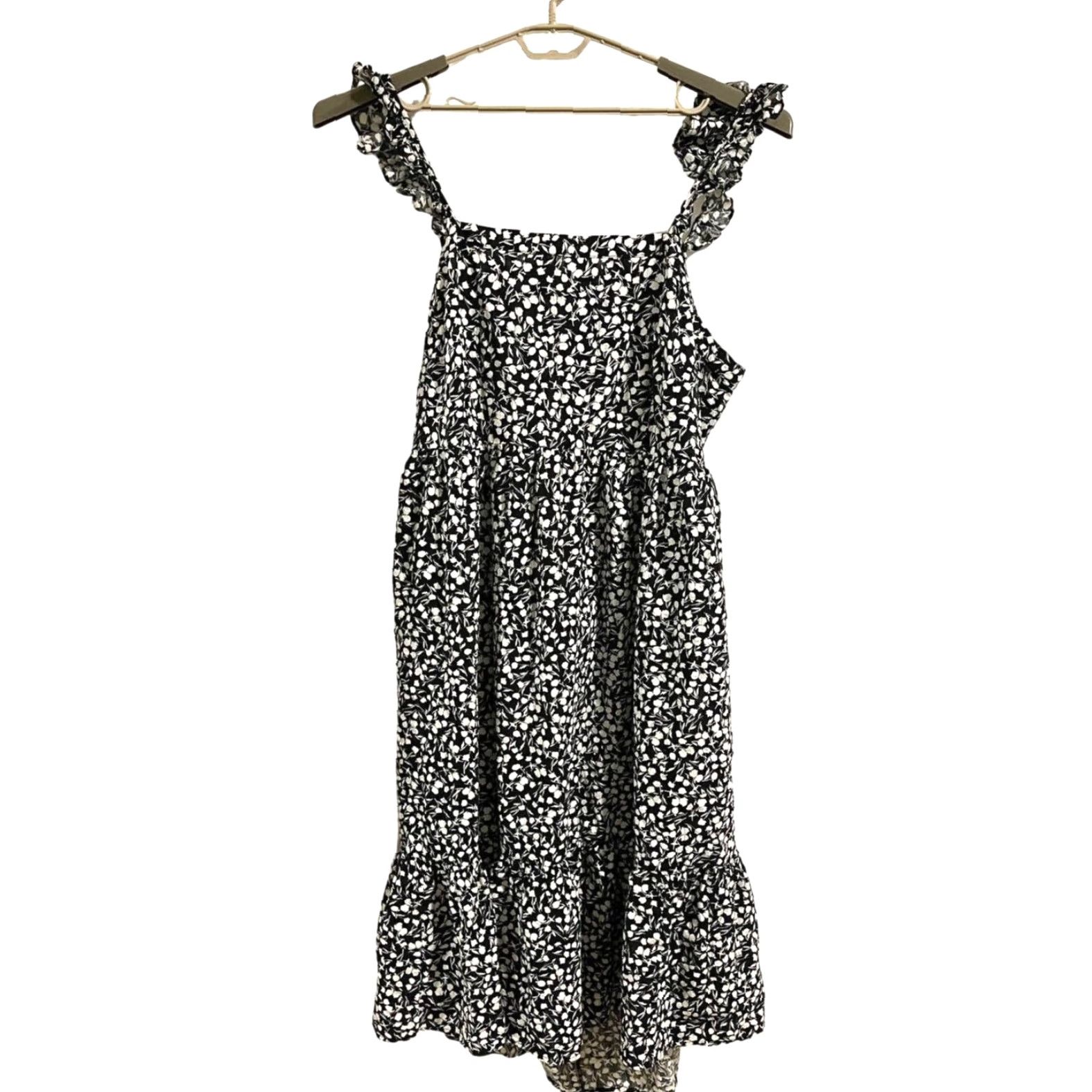 RIXO RIXO Dress for Target Floral Ruffle Strap Midi Dress Black White Plus Size 24W / 26W Size 4XL / US 24-26 - 2 Thumbnail