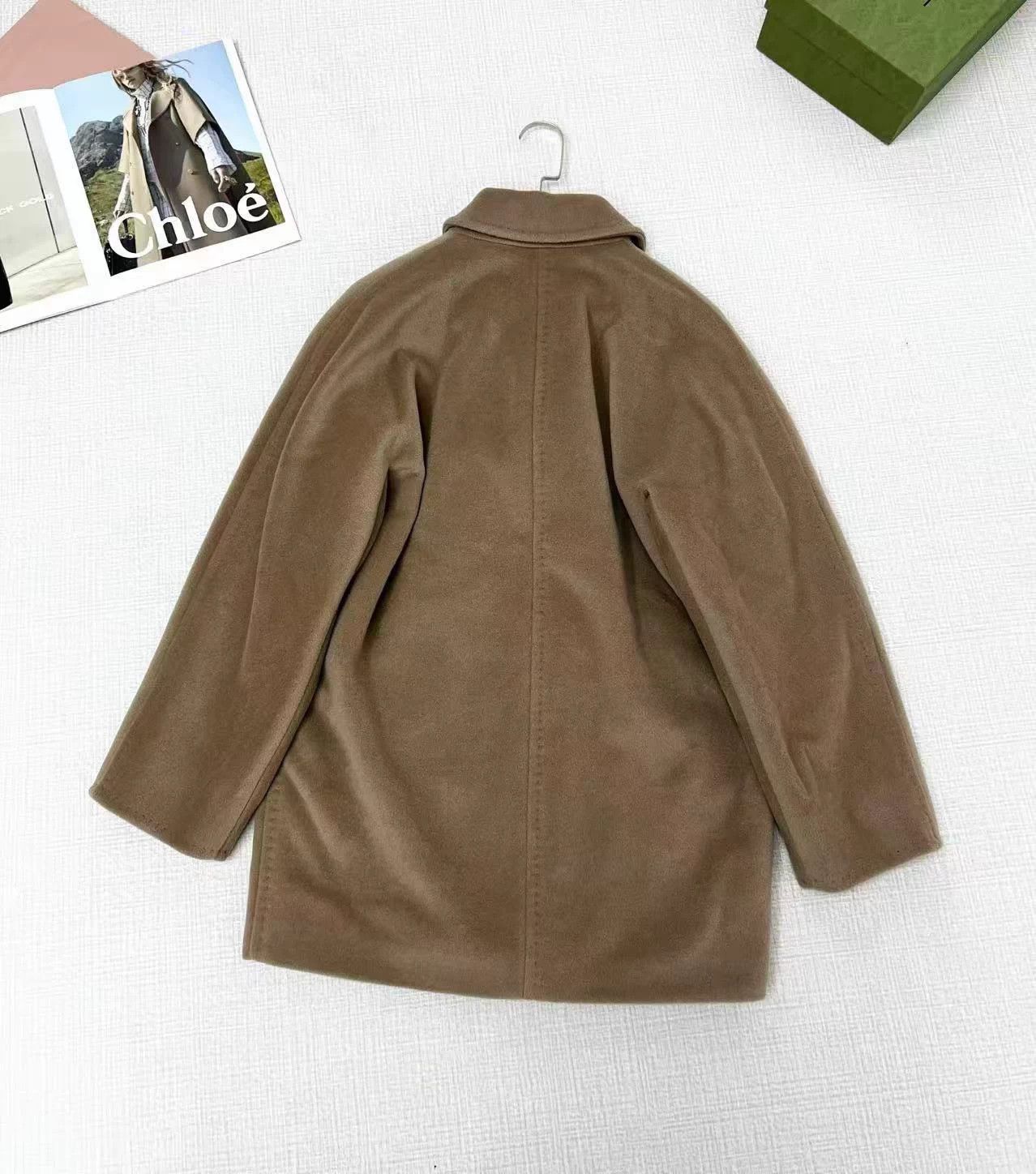 Max Mara Maxmara 101801 Camel Short Cashmere Coat Size XS / US 0-2 / IT 36-38 - 3 Thumbnail