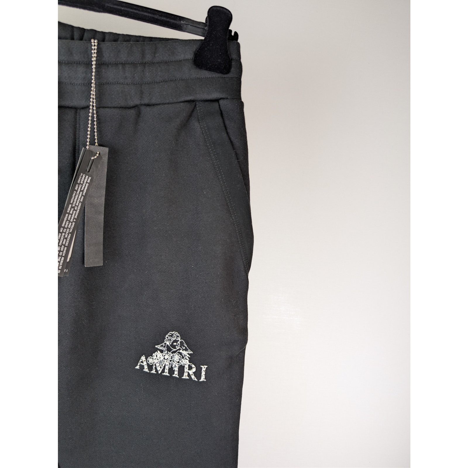Amiri o1rshd1 Crystal Outline Cherub Sweatpants in Black Size US 32 / EU 48 - 5 Thumbnail