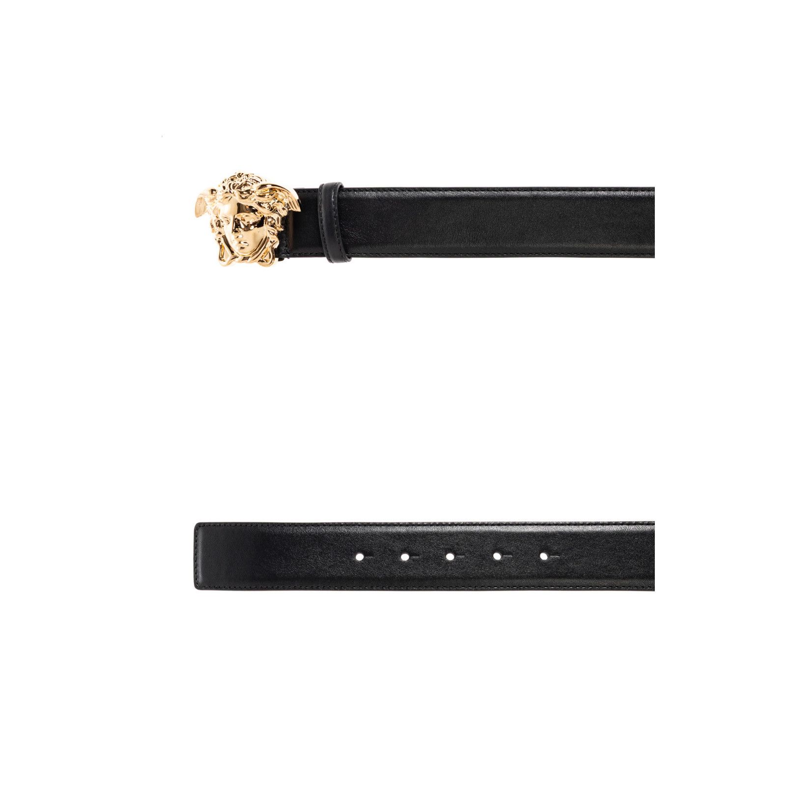 Versace VERSACE Black Leather Belt New & Authentic (Men's size:105;) Size ONE SIZE - 3 Thumbnail