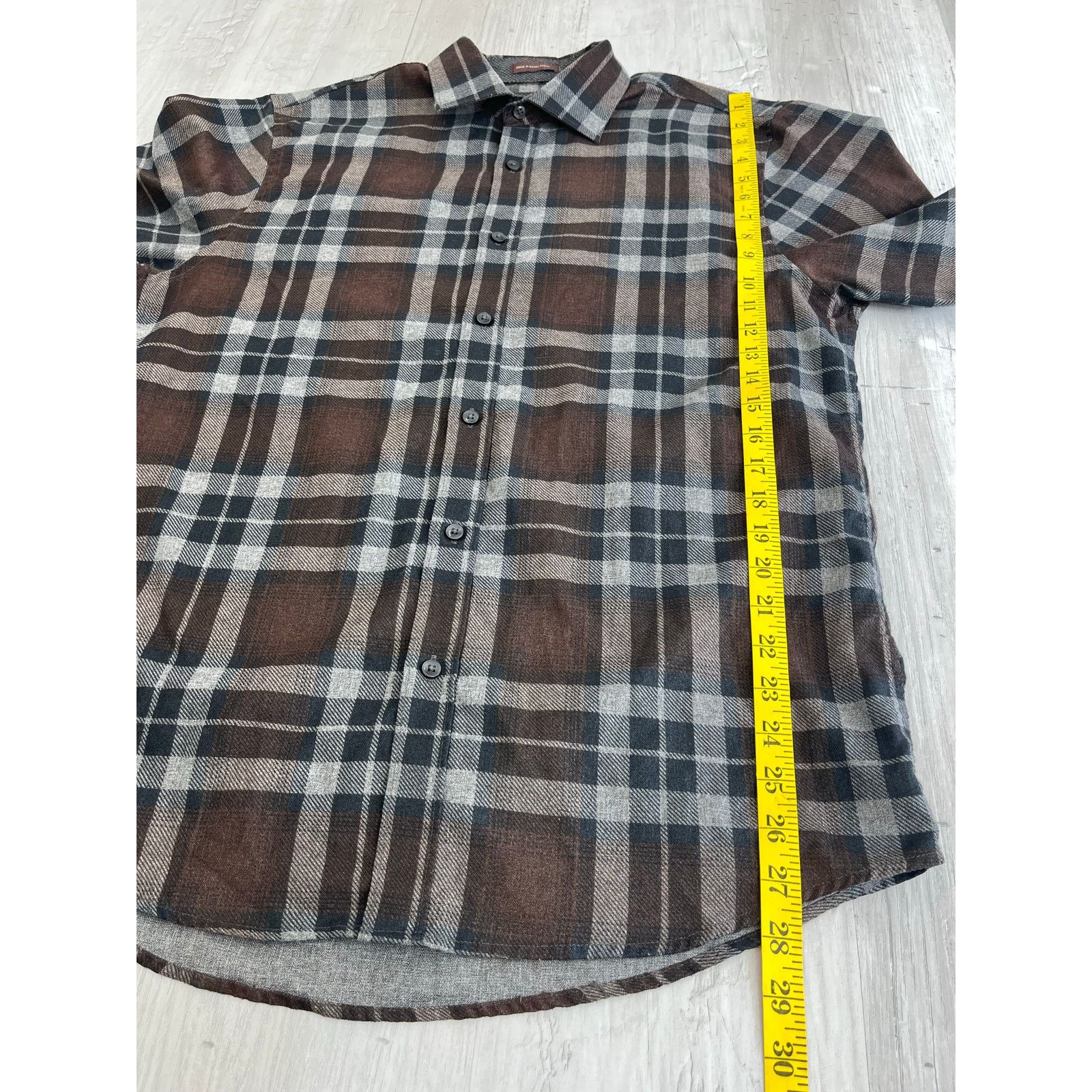 Other James Tattersall Plaid Soft Microfiber Button Down Shirt Size US L / EU 52-54 / 3 - 7 Thumbnail