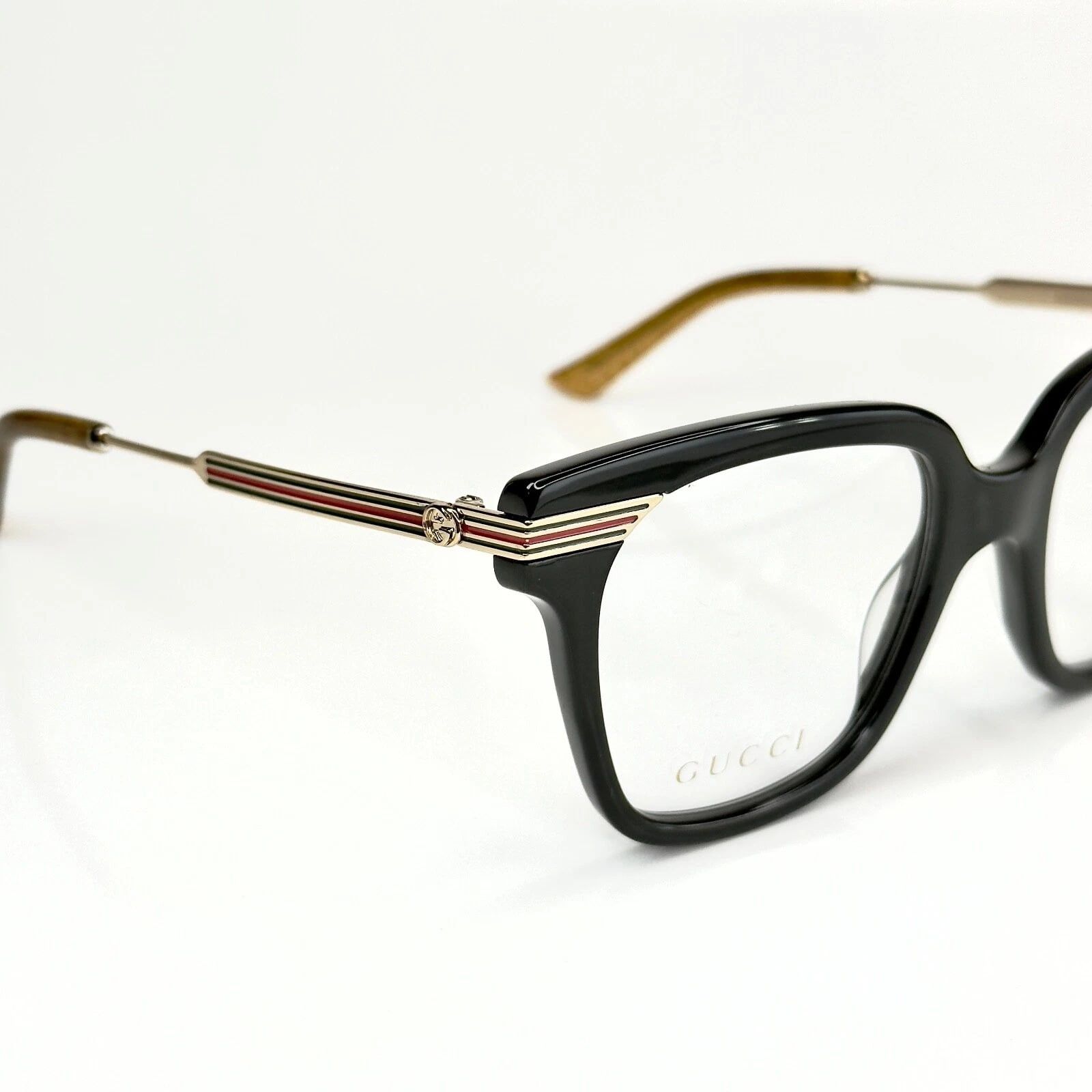 Gucci GUCCI GG0284O 0284 Web Stripe Gold Optical Eyeglasses 001 Size ONE SIZE - 5 Thumbnail
