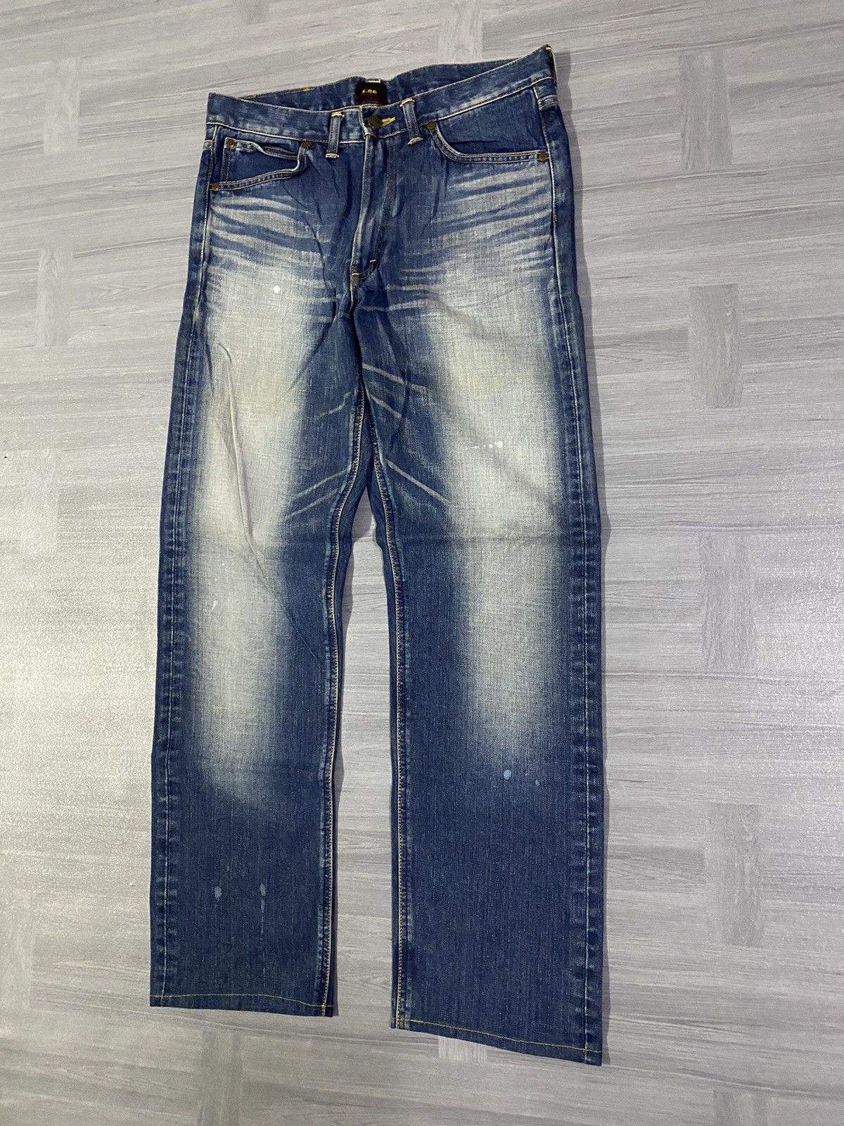 Lee Vintage Lee Riders Fadded Blue Denim Size US 33 - 2 Thumbnail