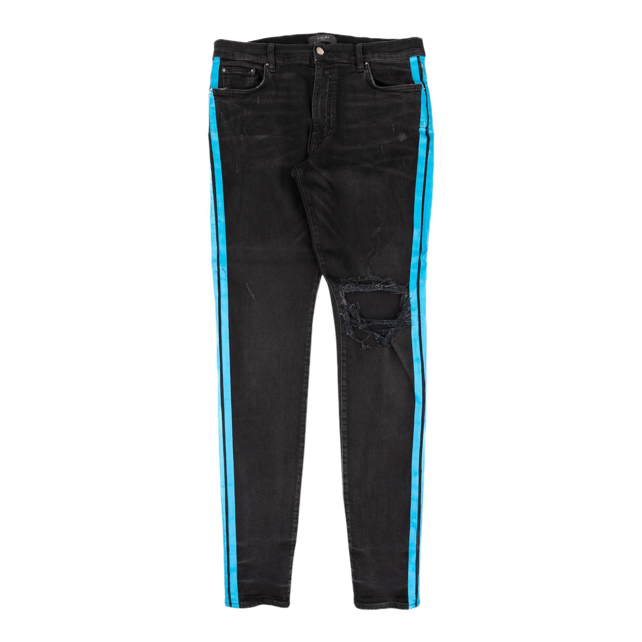 Amiri Amiri Side Studded Broken Jeans Rough Black | Grailed