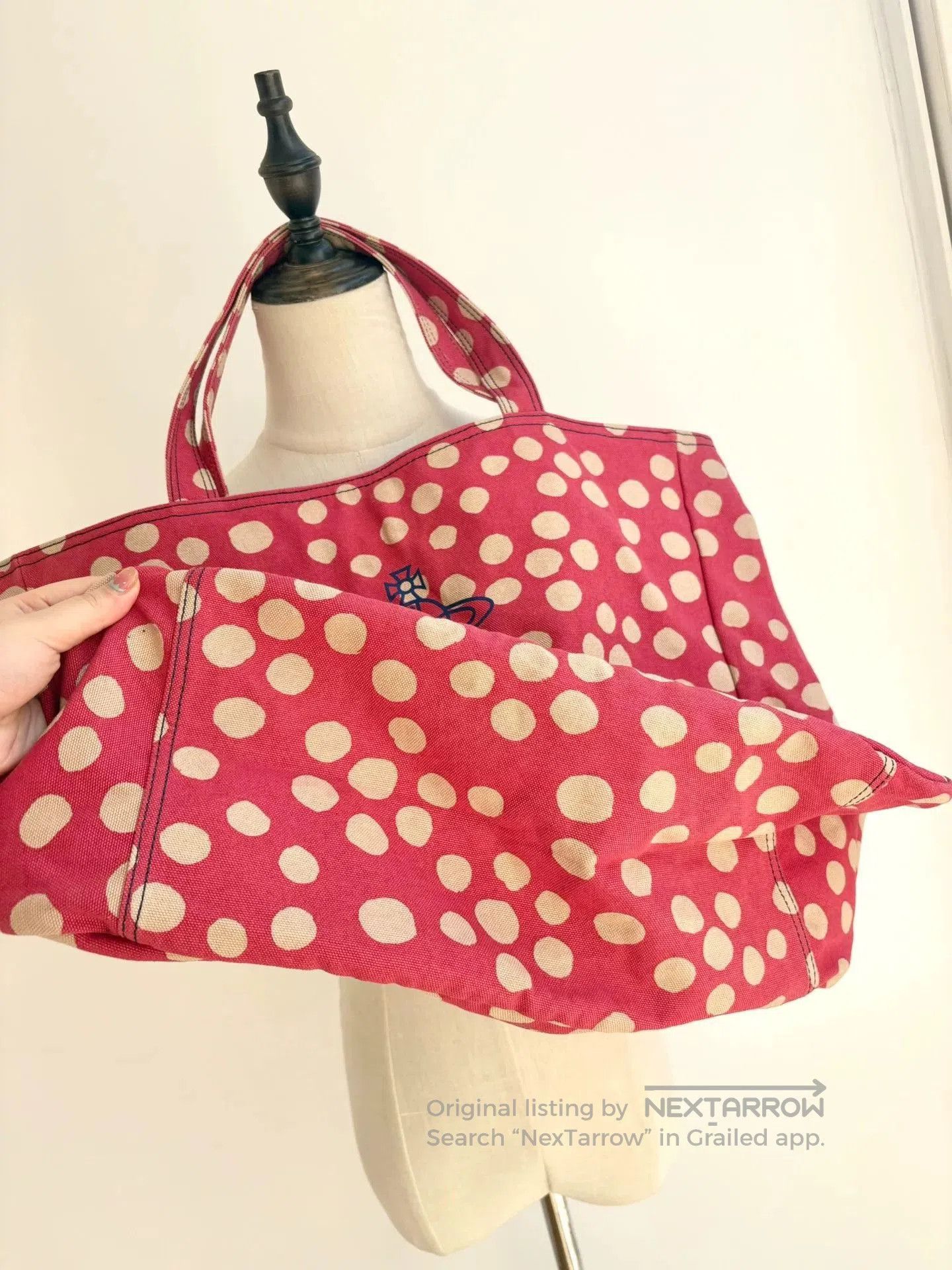 Vivienne Westwood Vivienne Westwood Pink Polka Dot Canvas Bag. Size ONE SIZE - 6 Thumbnail