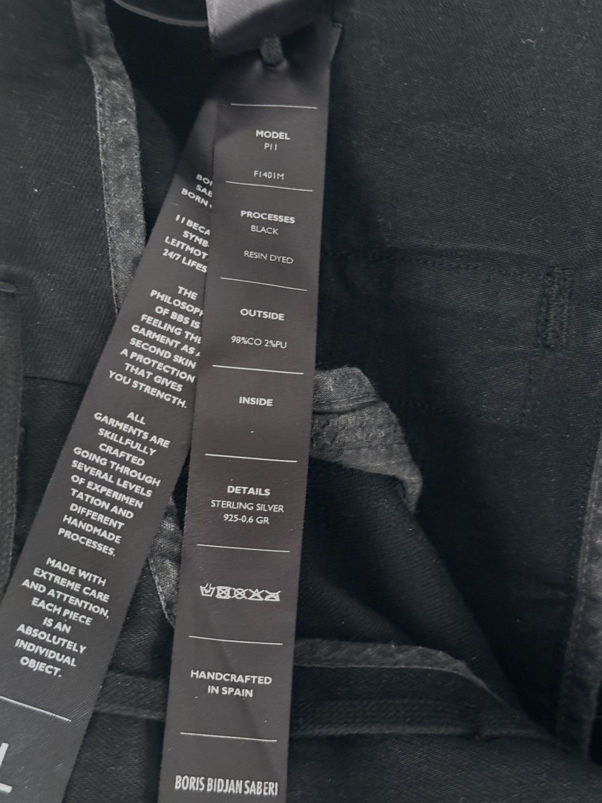 Boris Bidjan Saberi BNWT BBS P11 Cotton Pants (F1401M) Size L Size US 34 / EU 50 - 6 Thumbnail
