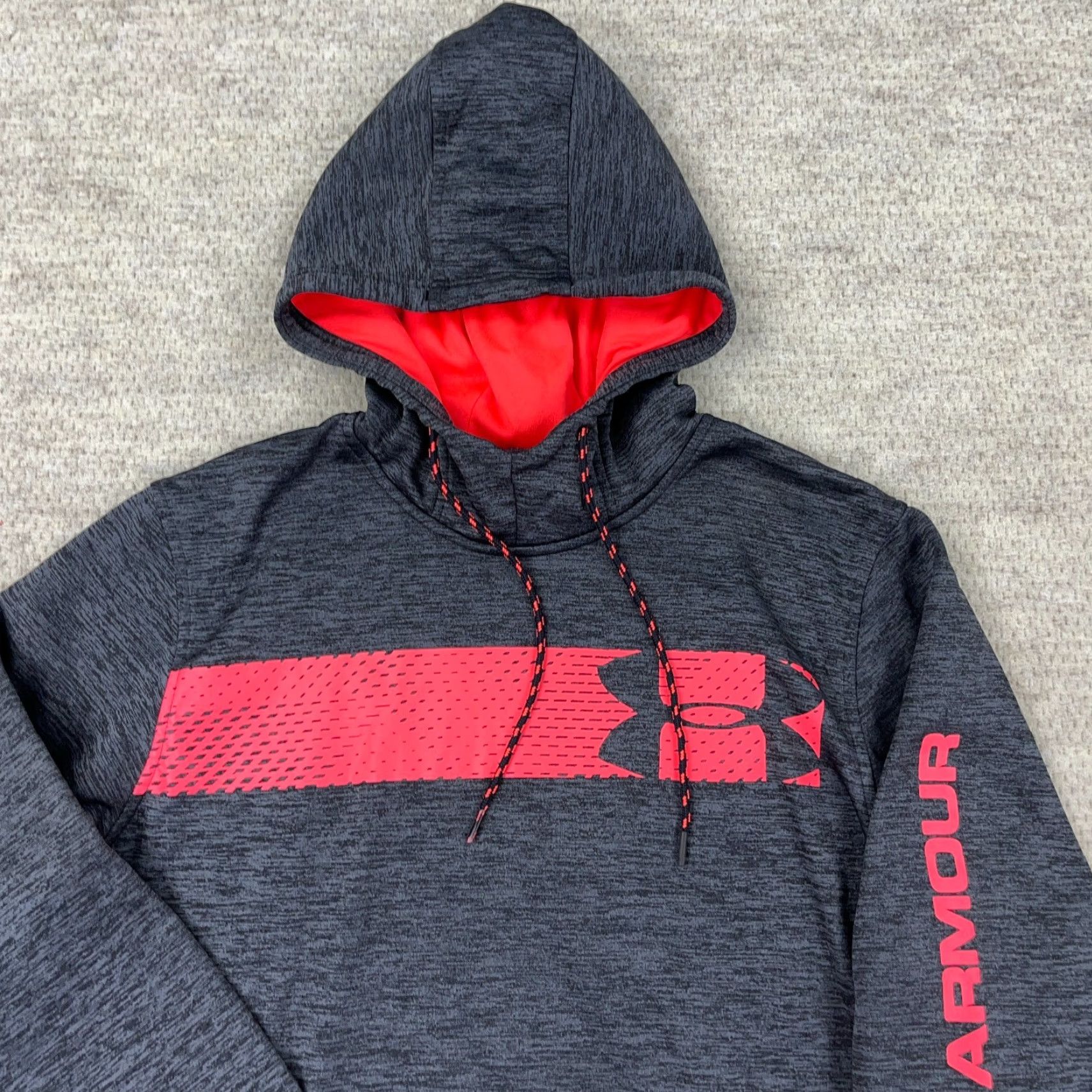 Under Armour Under Armour Hoodie Men Large Gray Pink Sweatshirt Performance Cold Gear Loose Size US L / EU 52-54 / 3 - 2 Thumbnail