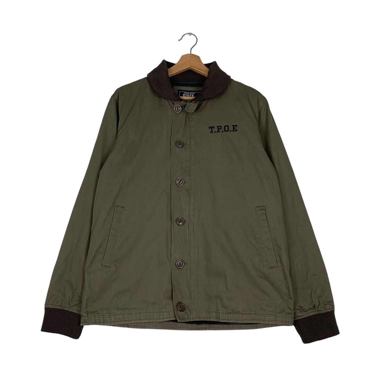 Japanese Brand EVIL NUMBER Embroidey Big Logo Barn Jacket #0481-C22 Size US M / EU 48-50 / 2 - 1 Thumbnail