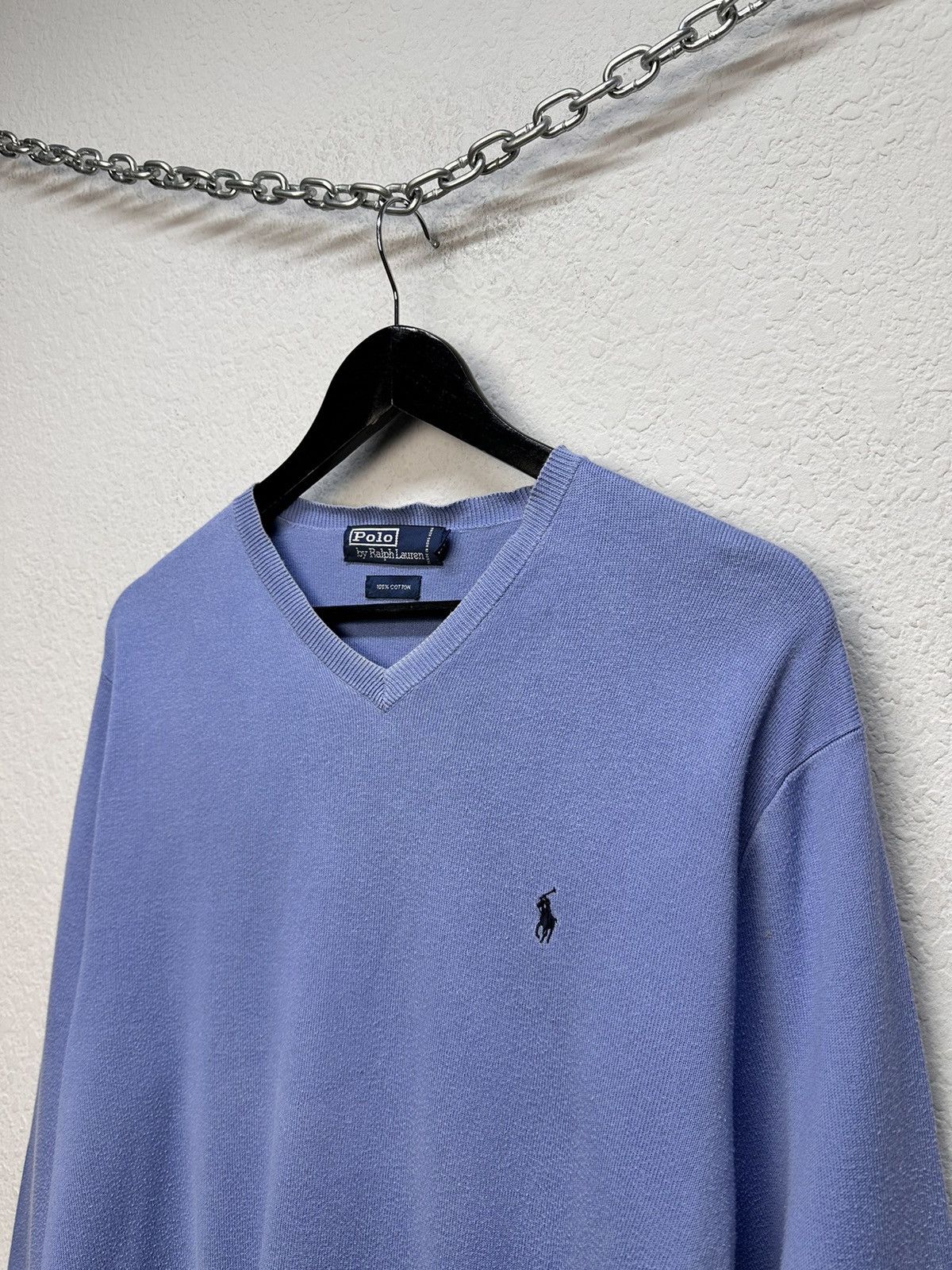 Polo Ralph Lauren Vintage Polo Ralph Lauren blue sweater wool purple LableY2K Size US L / EU 52-54 / 3 - 6 Thumbnail