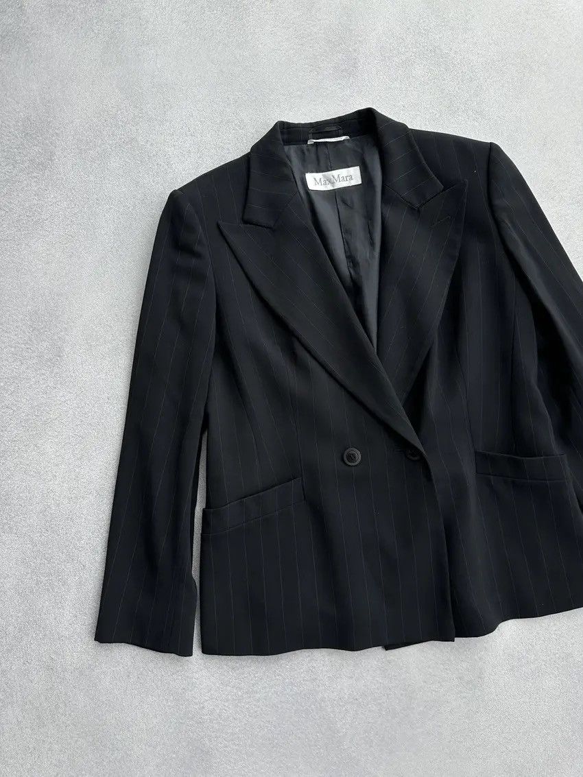 Max Mara × Vintage Vintage Max Mara One Button Virgine Wool Woman Blazer Size L / US 10 / IT 46 - 2 Thumbnail