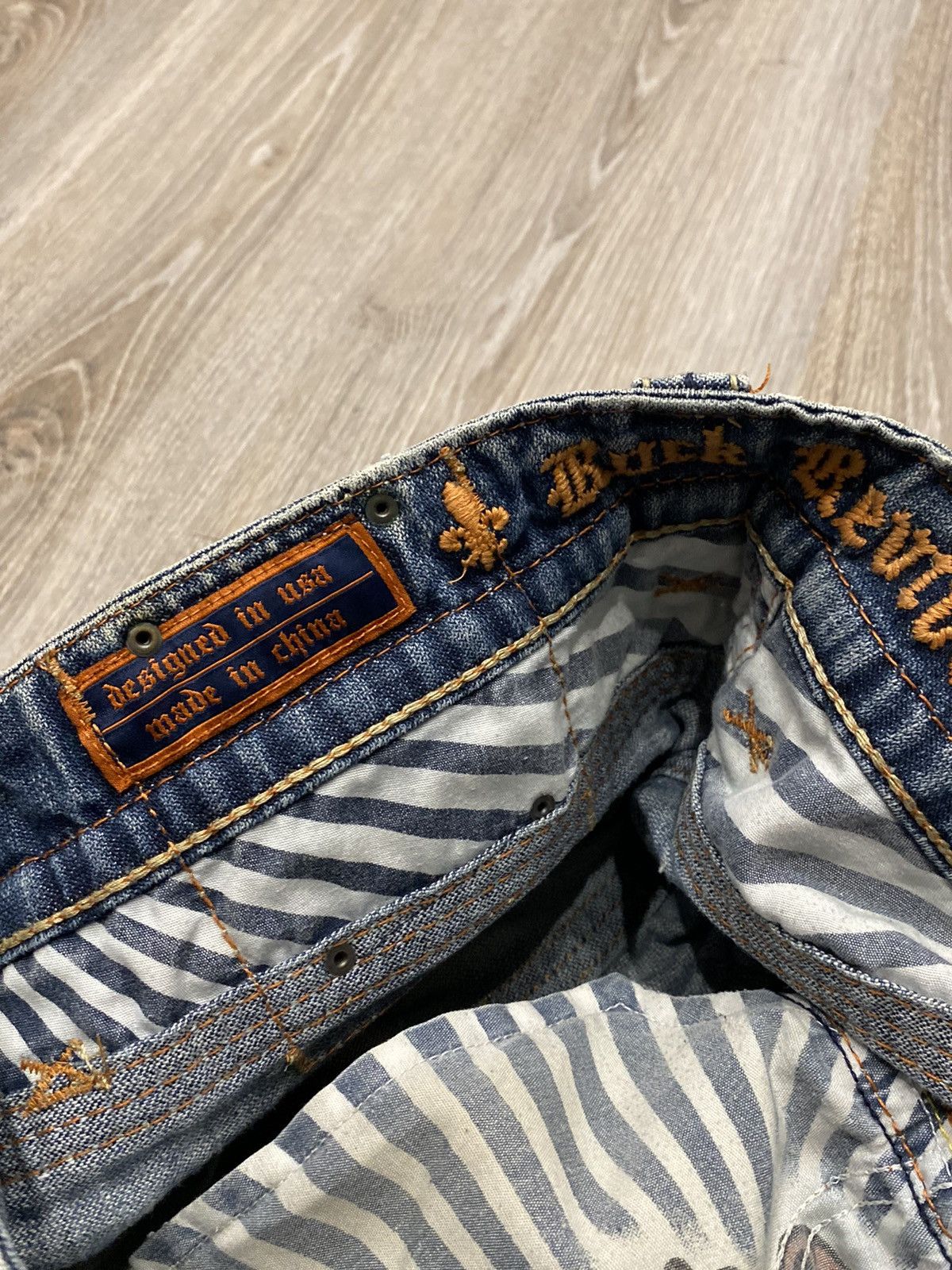 Rock Revival Vintage Rock Revival Distressed Fleur-de-Lis Denim Jeans Y2K Size US 31 - 10 Thumbnail