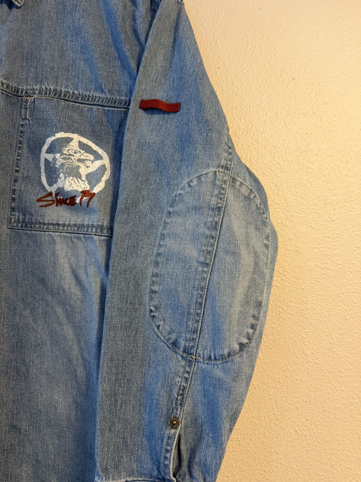 Bugle Boy vintage 90s y2k bugle boy denim shirt with eagle graphic Size US M / EU 48-50 / 2 - 4 Thumbnail