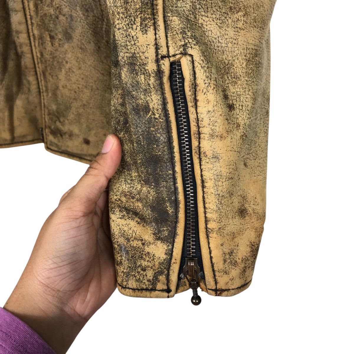 Japanese Brand 📌Vintage True Leather Biker Jacket On Time Road Master Rare Size US L / EU 52-54 / 3 - 16 Thumbnail