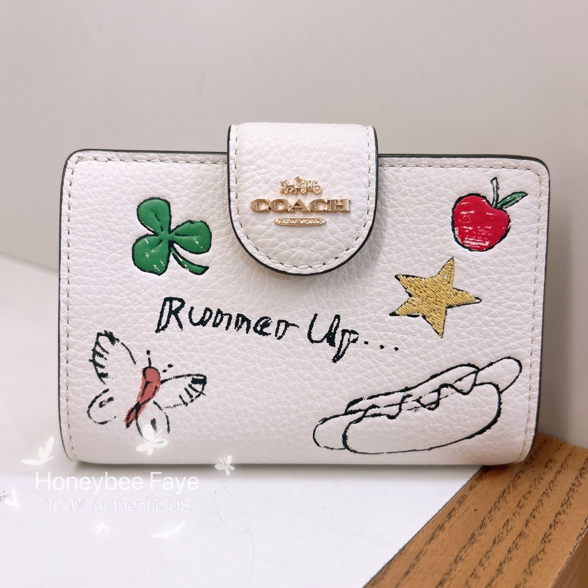 Coach Medium Corner Zip Wallet With Sketch Print CAO94 Size ONE SIZE - 1 Thumbnail