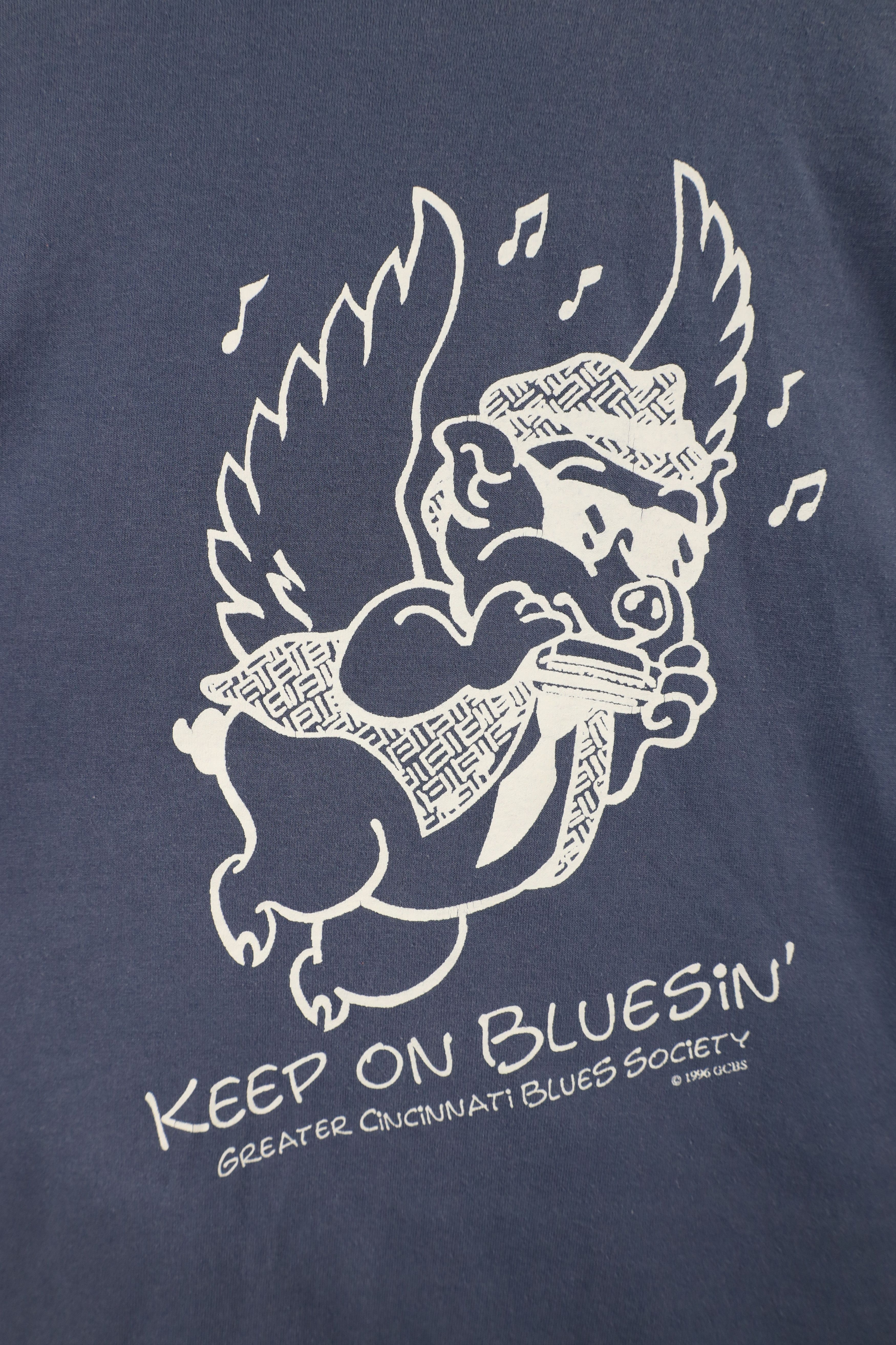 Vintage Vintage 90s Bluesin Greater Cincinnati Blues Society T-Shirt Size US XL / EU 56 / 4 - 4 Thumbnail