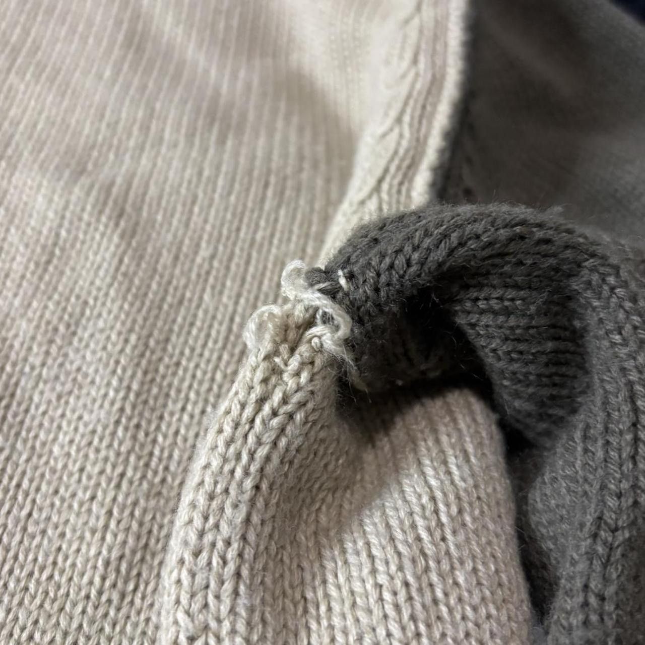 Vintage Vintage Y2K Beige Quarter Zip Turtleneck Knit Sweater - XL Size US XL / EU 56 / 4 - 7 Thumbnail
