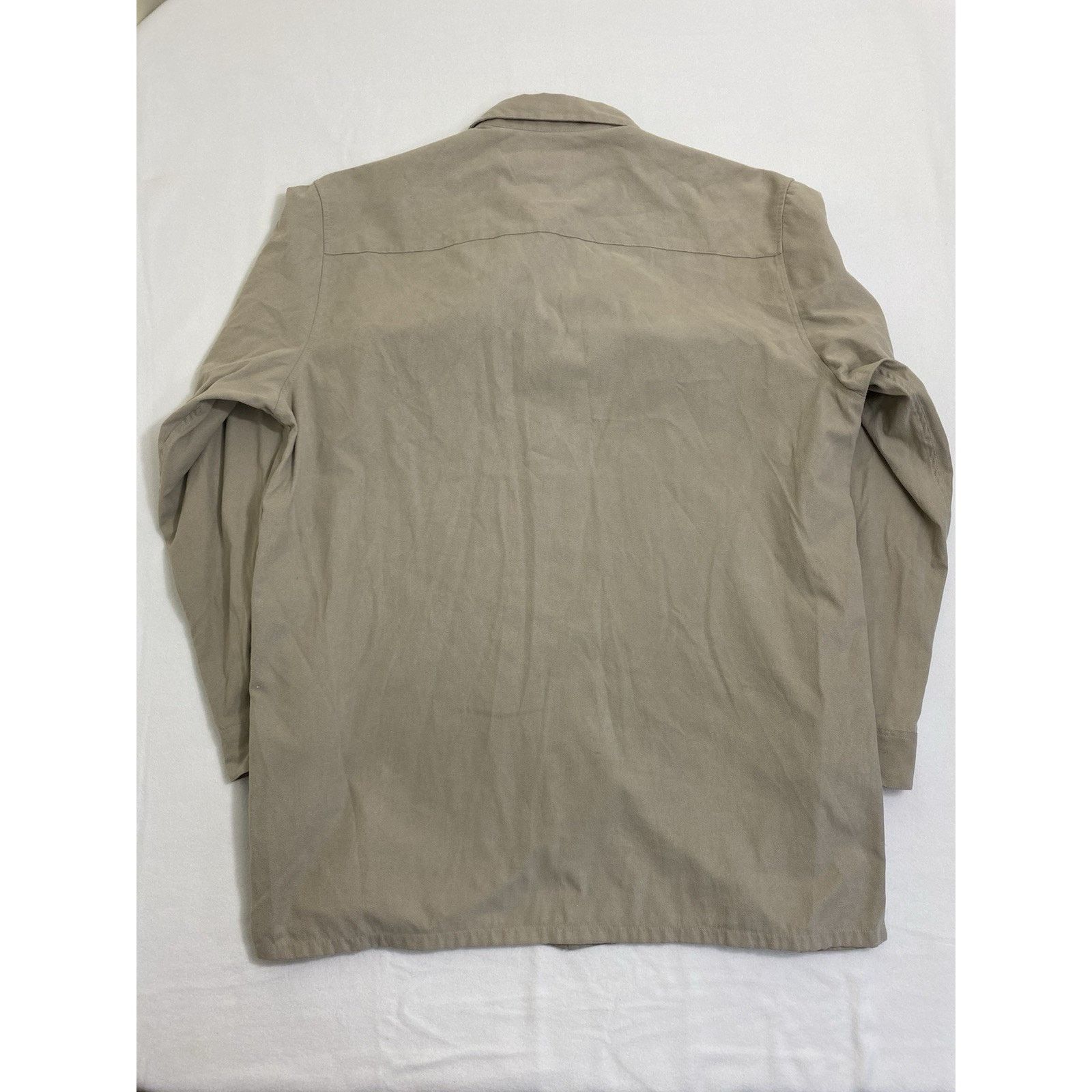 Other Men XLT Beige Faux Suede long-sleeve shirt Button Up VTG Size US XL / EU 56 / 4 - 8 Thumbnail