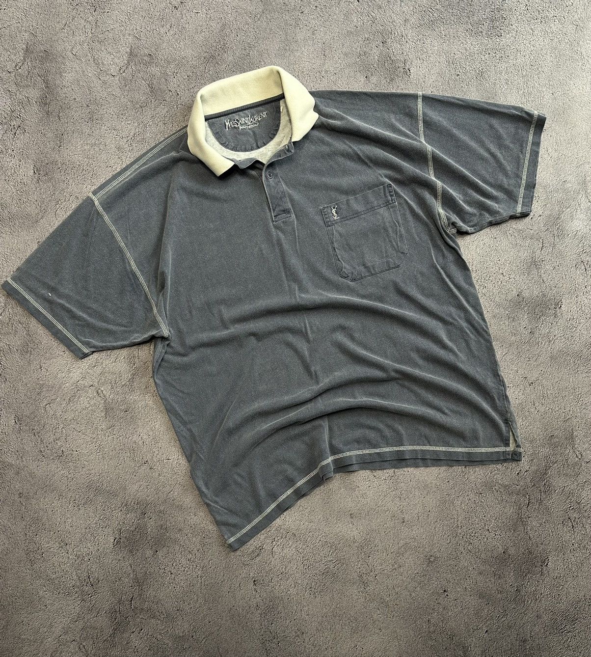 Vintage × Yves Saint Laurent 🦈 Yves Saint Laurent Vintage Polo Size US L / EU 52-54 / 3 - 1 Thumbnail