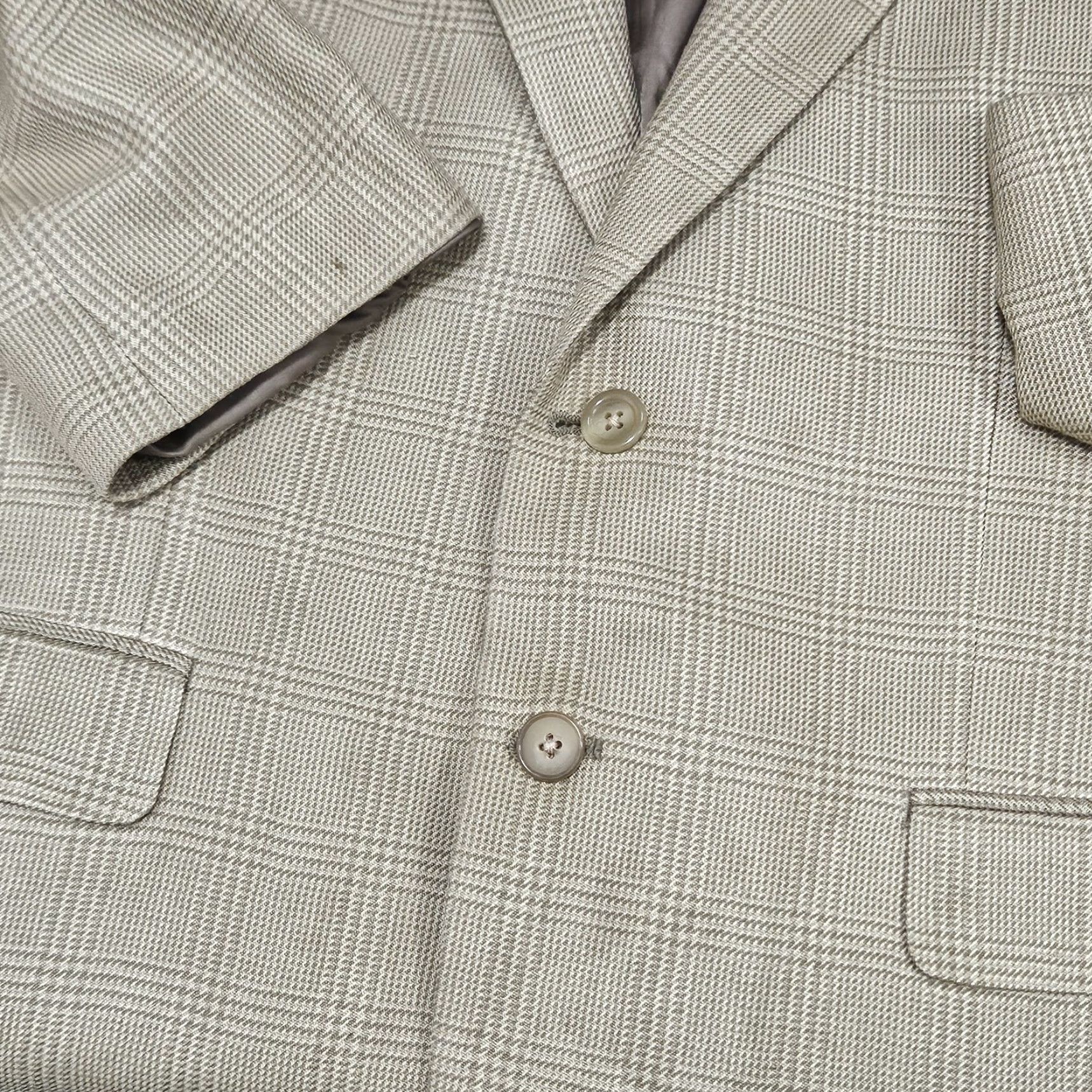 Ralph Lauren Lauren Ralph Lauren Sport Coat Blazer Notch 2 Button Single-Breasted Silk Beige 43R Men Size 46R - 5 Thumbnail