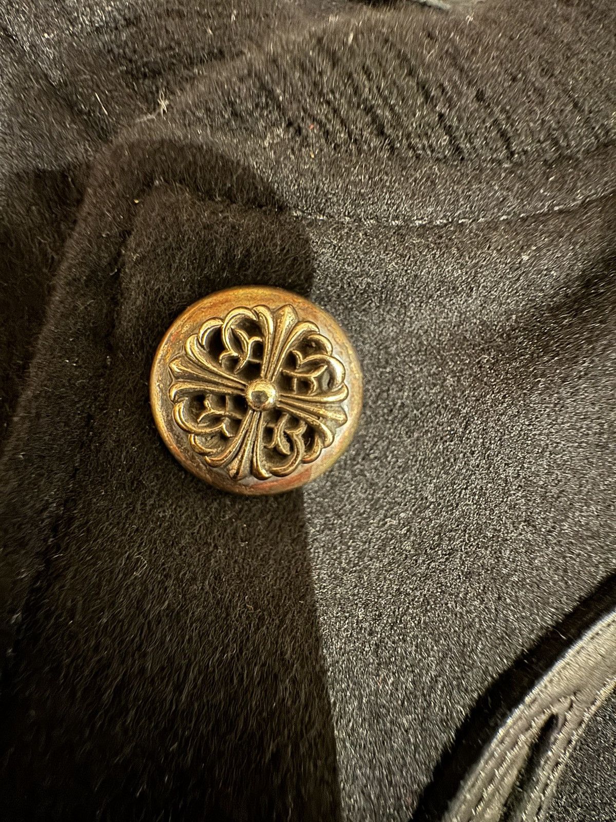 Chrome Hearts CHROME HEARTS LEATHER & CASHMERE COLLEGE JACKET Size US M / EU 48-50 / 2 - 13 Thumbnail