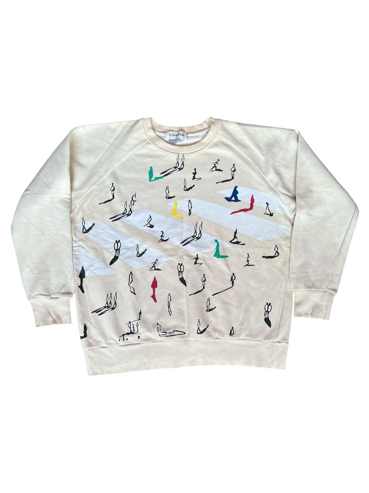VERY RARE VINTAGE SWEATSHIRTS CARVEN ZEBRA CROSS ART