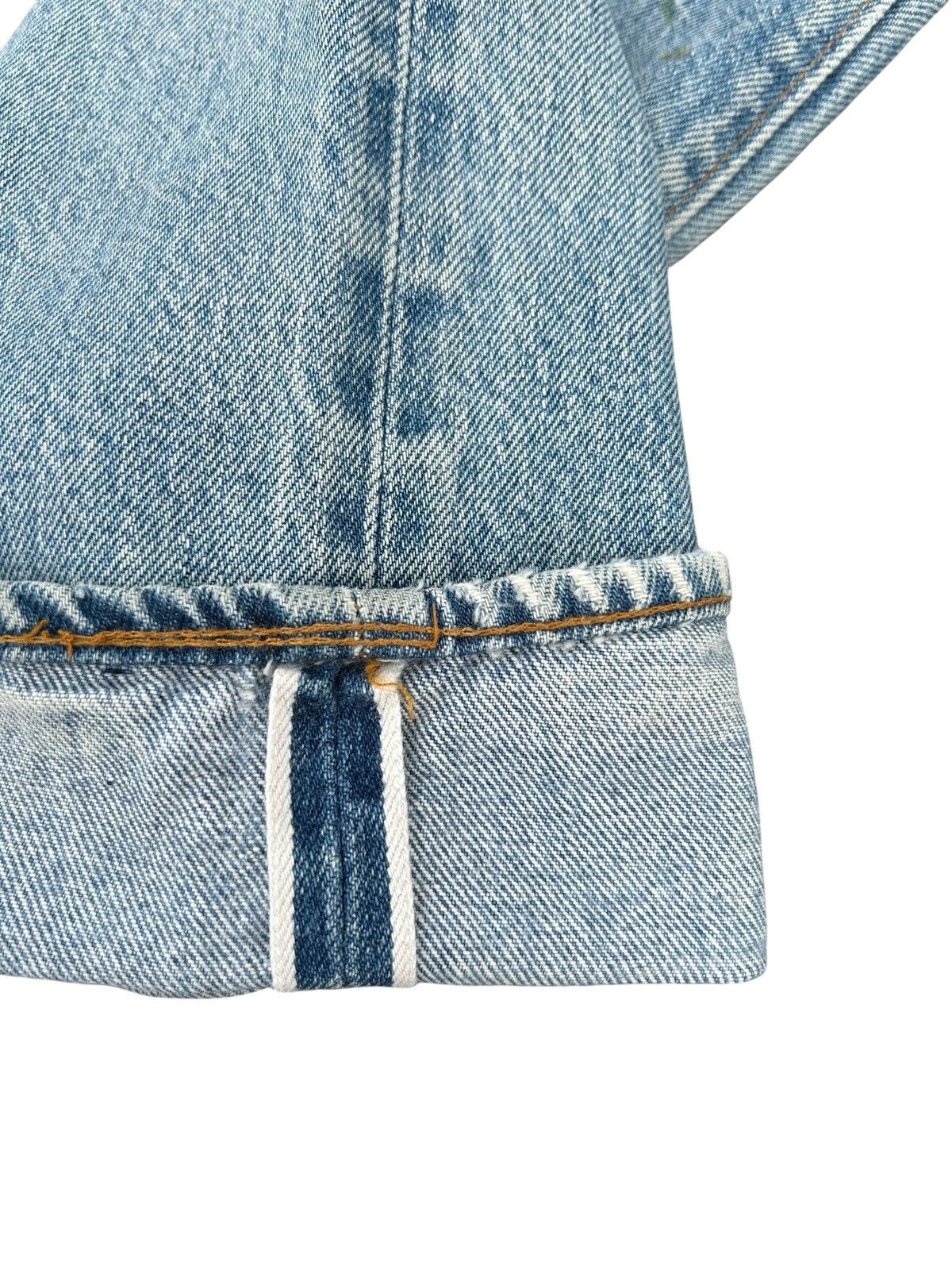 Levi's 80's THRASHED Levi's 524 Reconstructed Repair Denim Size US 34 / EU 50 - 2 Thumbnail