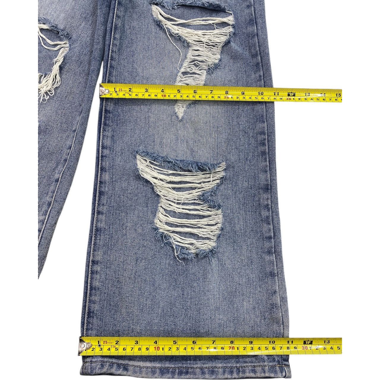 Japanese Brand Japanese Brand Acid Blue Wash Distress Style Baggy Jeans Size US 26 / EU 42 - 9 Thumbnail