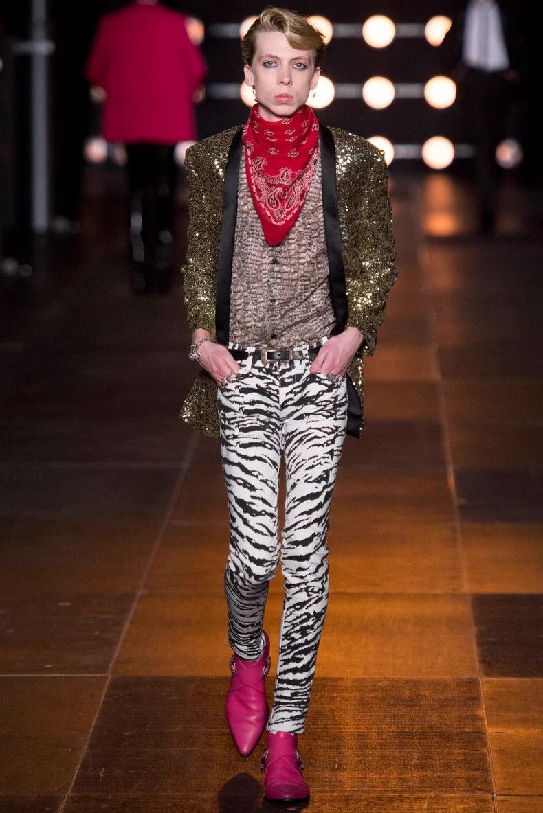 Saint Laurent Paris Saint Laurent Paris 14ss show yellow crocodile pattern shor Size US S / EU 44-46 / 1 - 7 Thumbnail