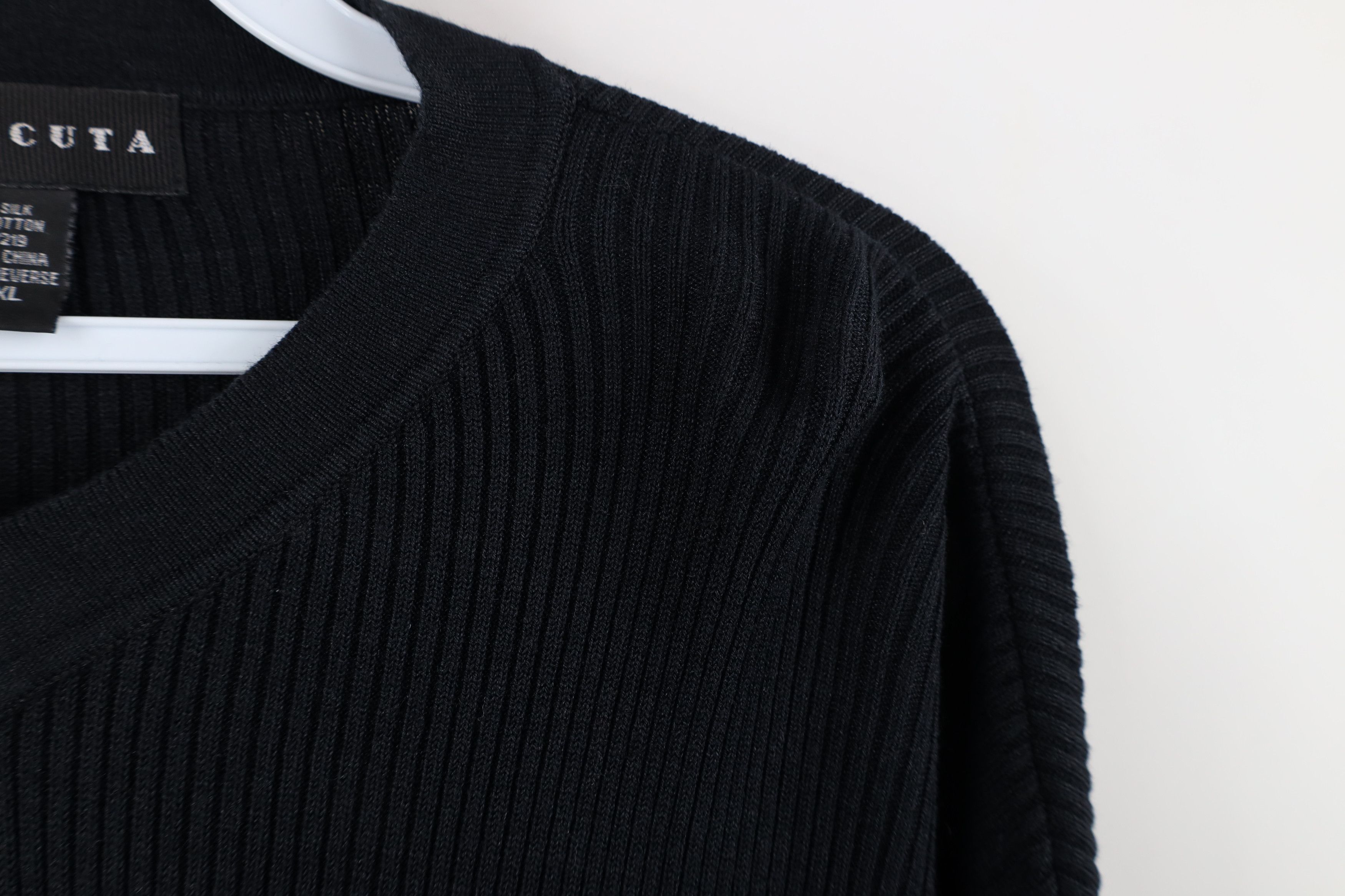 Vintage Vintage 90s Streetwear Silk Blend Ribbed Knit Sweater Size US XL / EU 56 / 4 - 4 Thumbnail