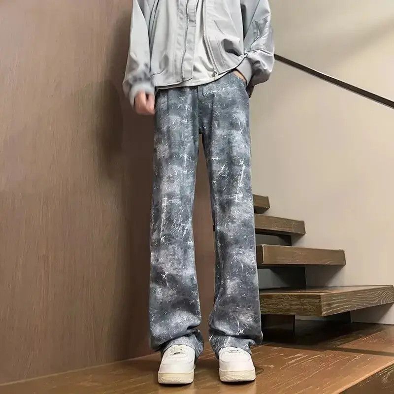 Japanese Brand Retro loose washed tie dye jeans Size US 32 / EU 48 - 3 Thumbnail