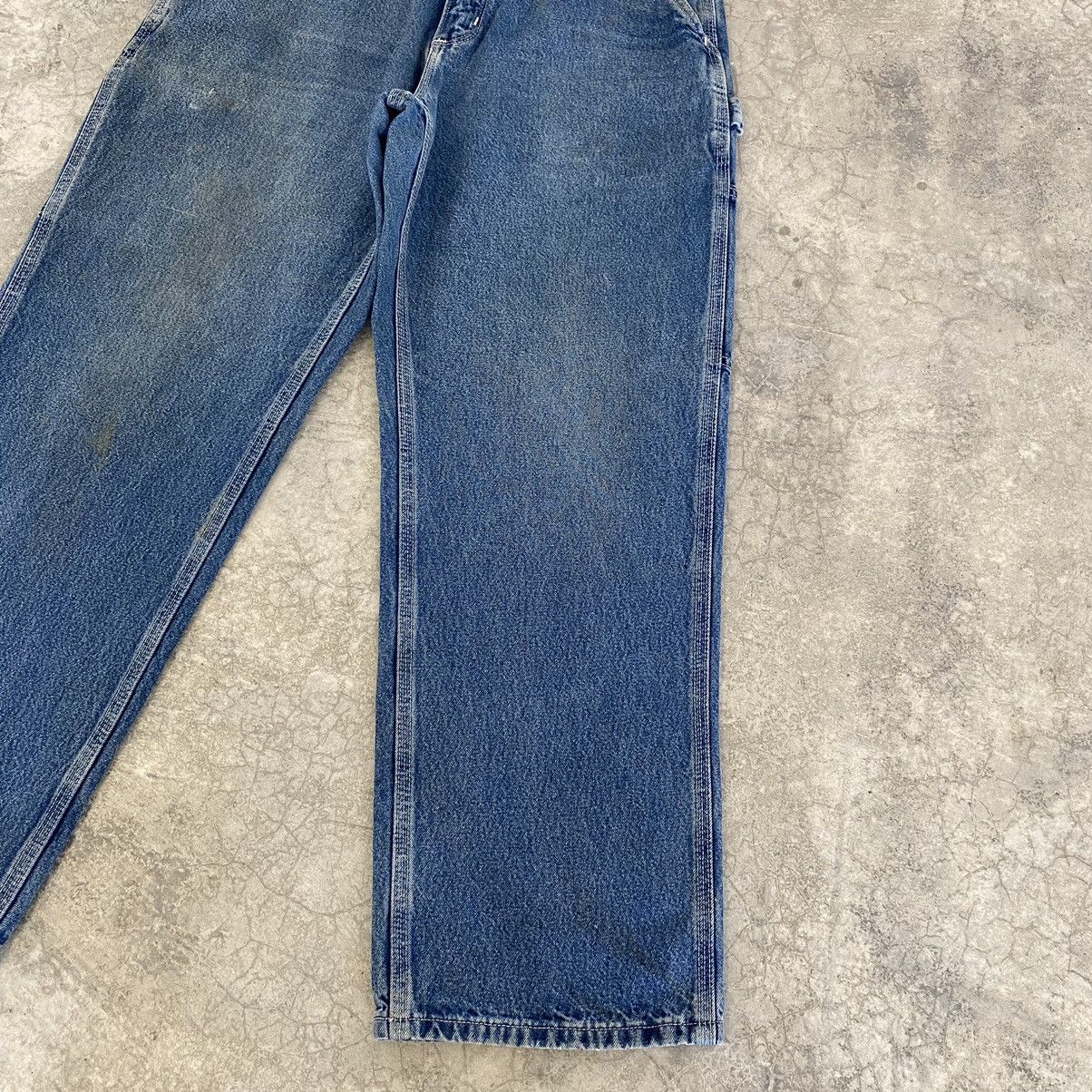 Carhartt × Vintage VTG Carhartt Medium Washed Blue Carpenter Denim Jeans Size US 32 / EU 48 - 9 Thumbnail