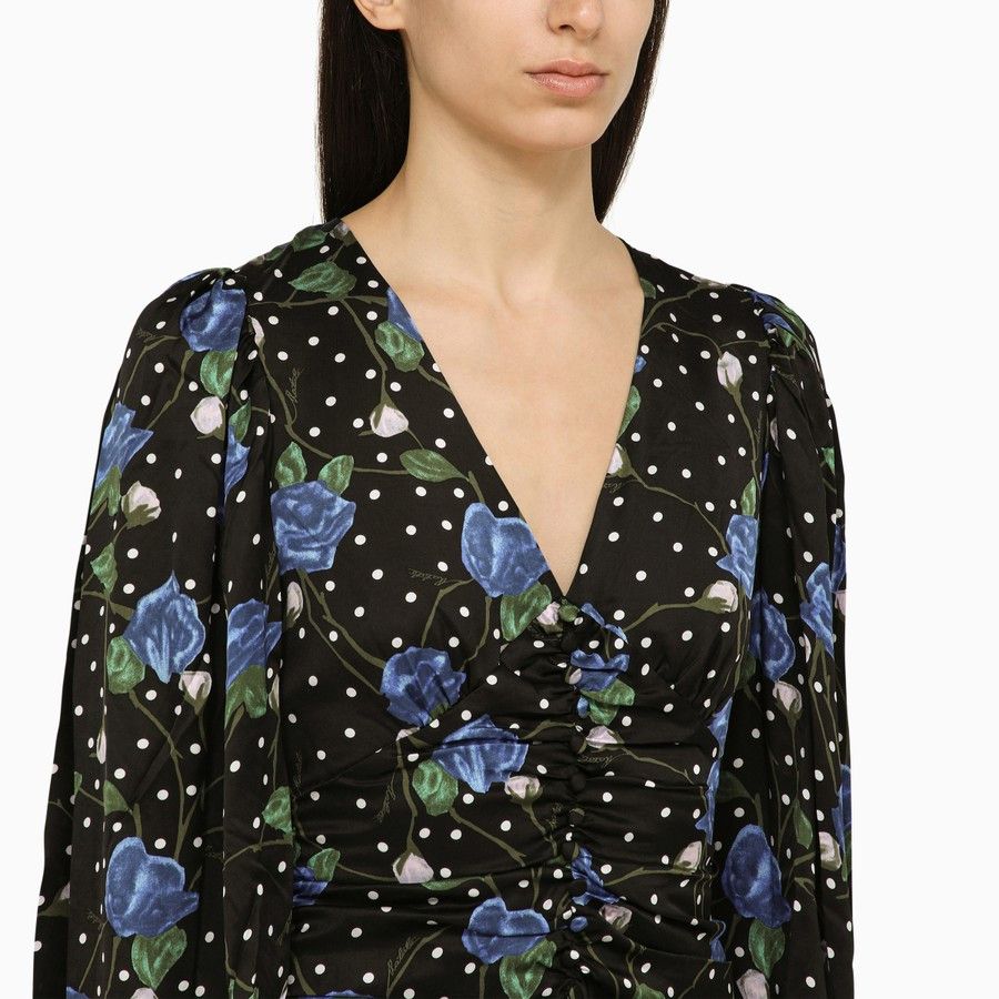 ROTATE o1d2blof0924 Maxi Dress in Multicolor Size L / US 10 / IT 46 - 4 Thumbnail