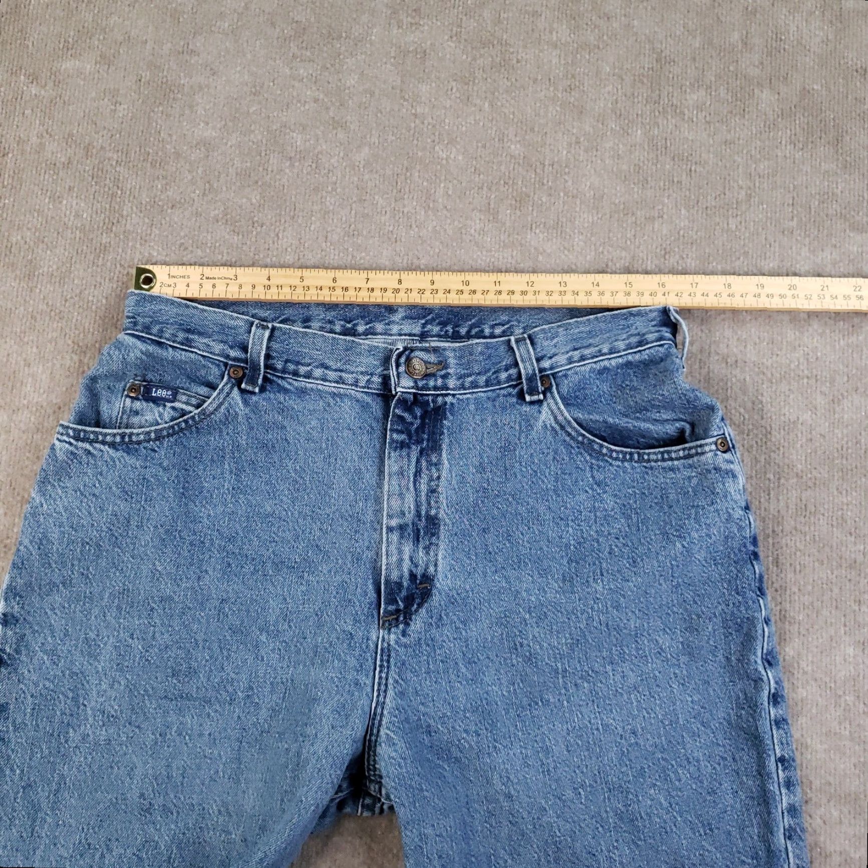 Lee VINTAGE Lee Jeans Womens 16 Blue High Rise Tapered Leg Relaxed Fit Denim 90s Size 38" / US 16 / IT 52 - 7 Thumbnail