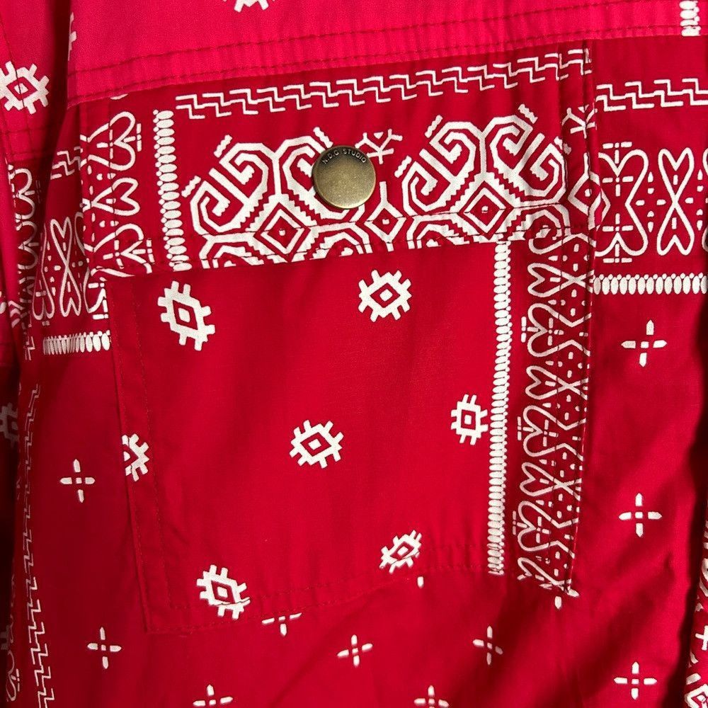 NDG Studio NDG Studio Paris Red and White Jacket withh Faux Lambskin I Size US L / EU 52-54 / 3 - 4 Thumbnail