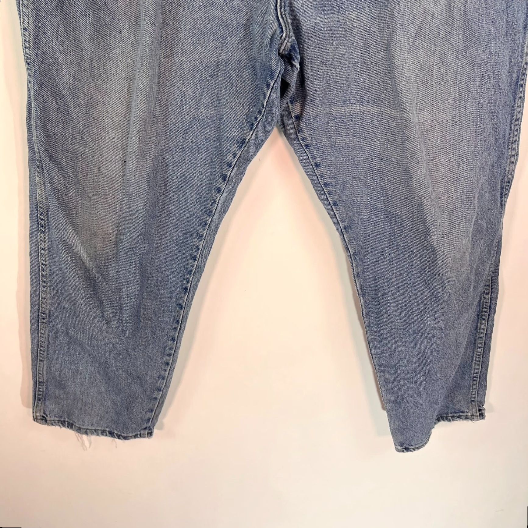 Wrangler VINTAGE Wrangler Jeans Mens 38x30 Straight Blue USA 5-Pocket Denim Distressed High Rise Waist 38 Regular Mens Size US 38 / EU 54 - 4 Thumbnail