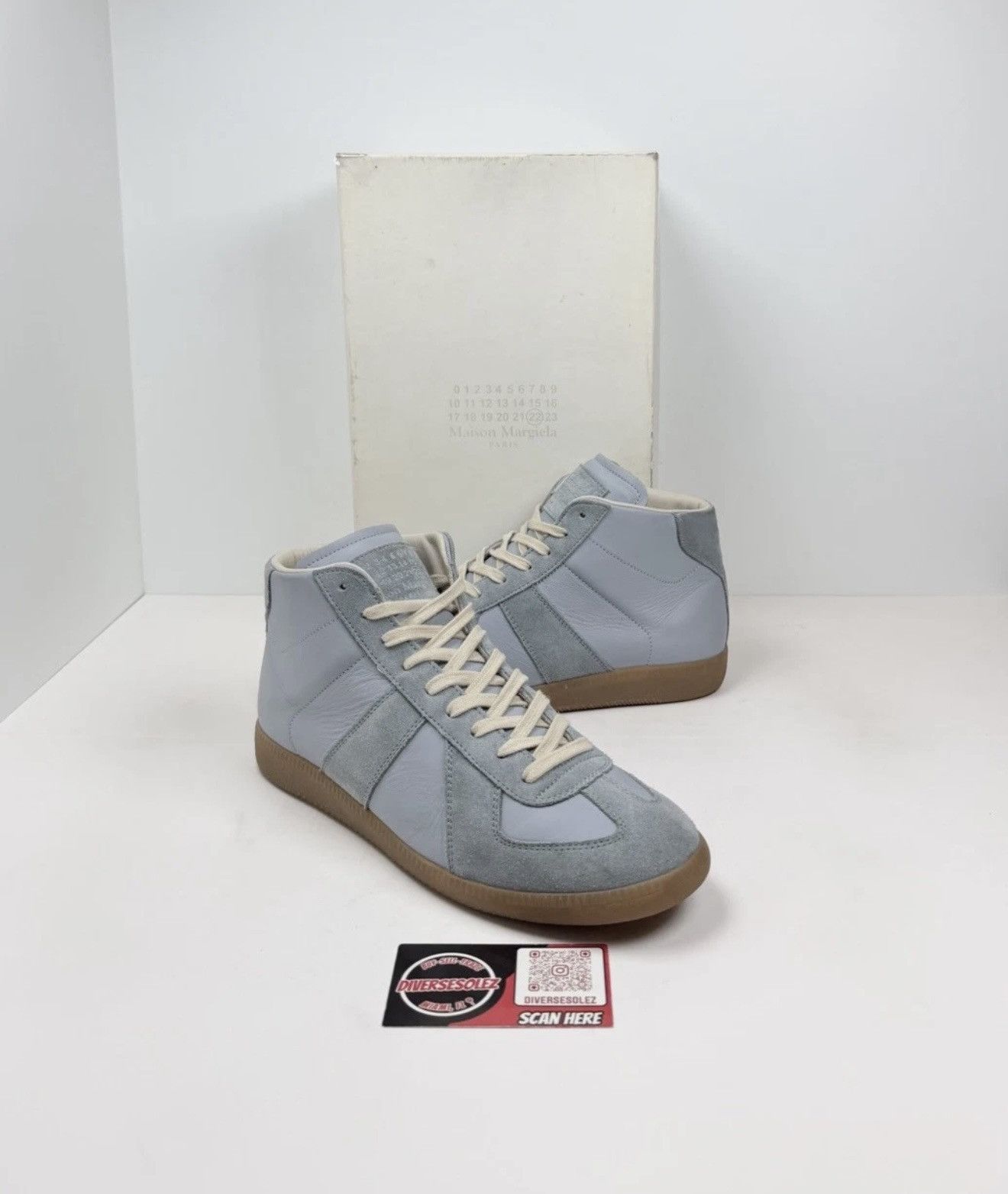Maison Margiela Size 8.5US - Maison Margiela GAT High Top Sky Blue Size US 8.5 / EU 41-42 - 1 Thumbnail