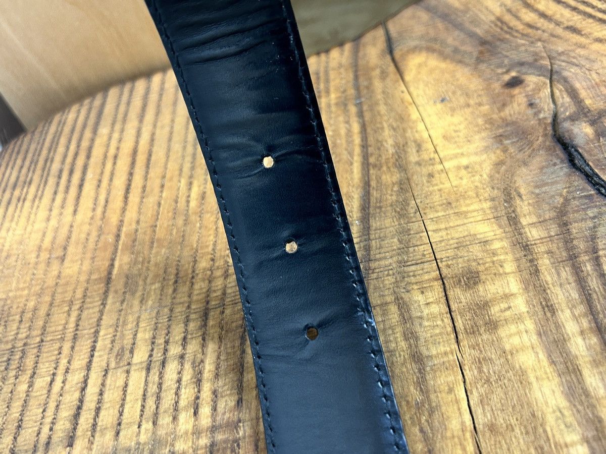 Gucci Vintage Gucci GG Black Leather Belt 106412-1476 Size 80/32 Size ONE SIZE - 7 Thumbnail