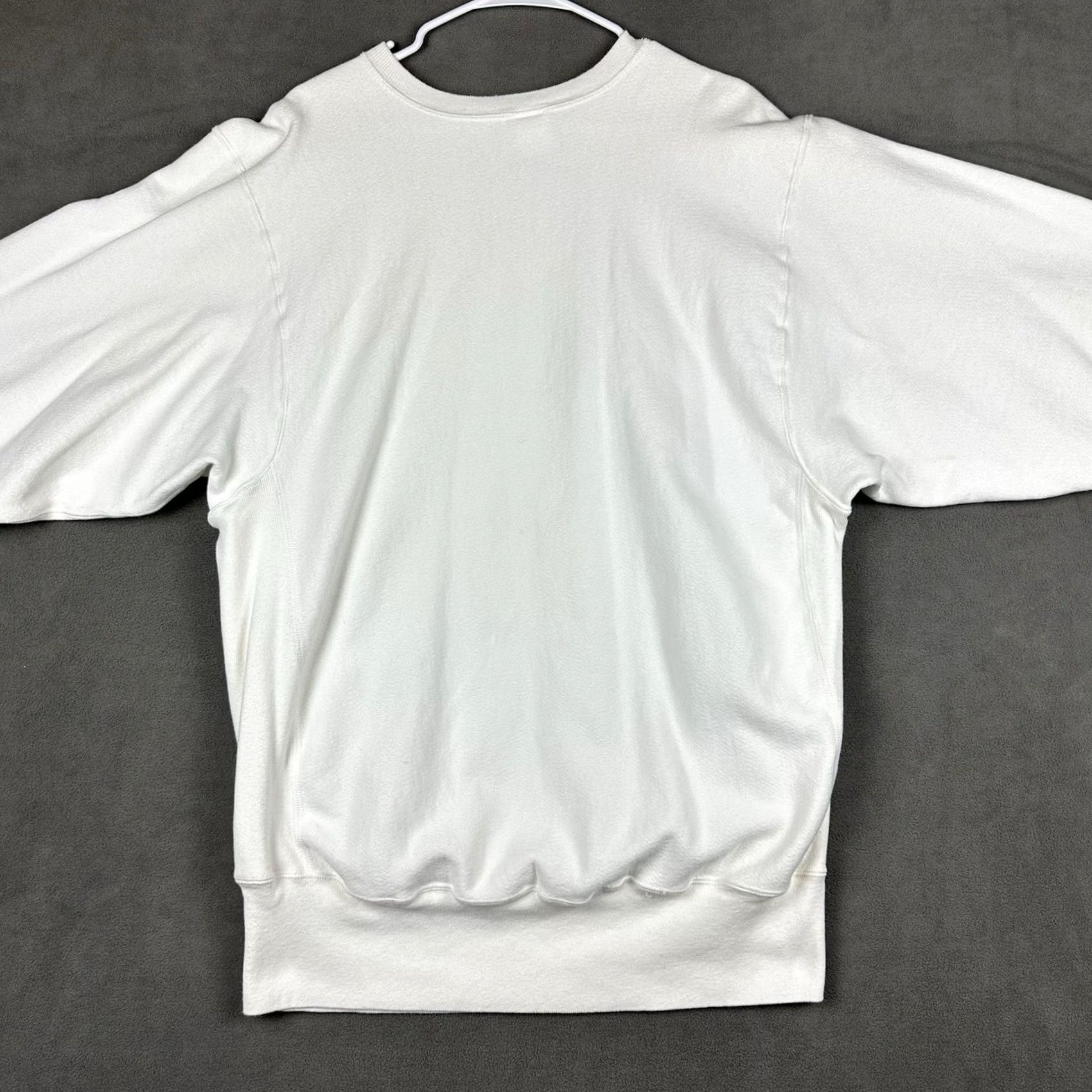 Champion VINTAGE Champion Sweatshirt Men 2XL White Logo 90s Pullover Heavyweight Fleece Cotton Blend 90s Theme Racing Size US XXL / EU 58 / 5 - 2 Thumbnail
