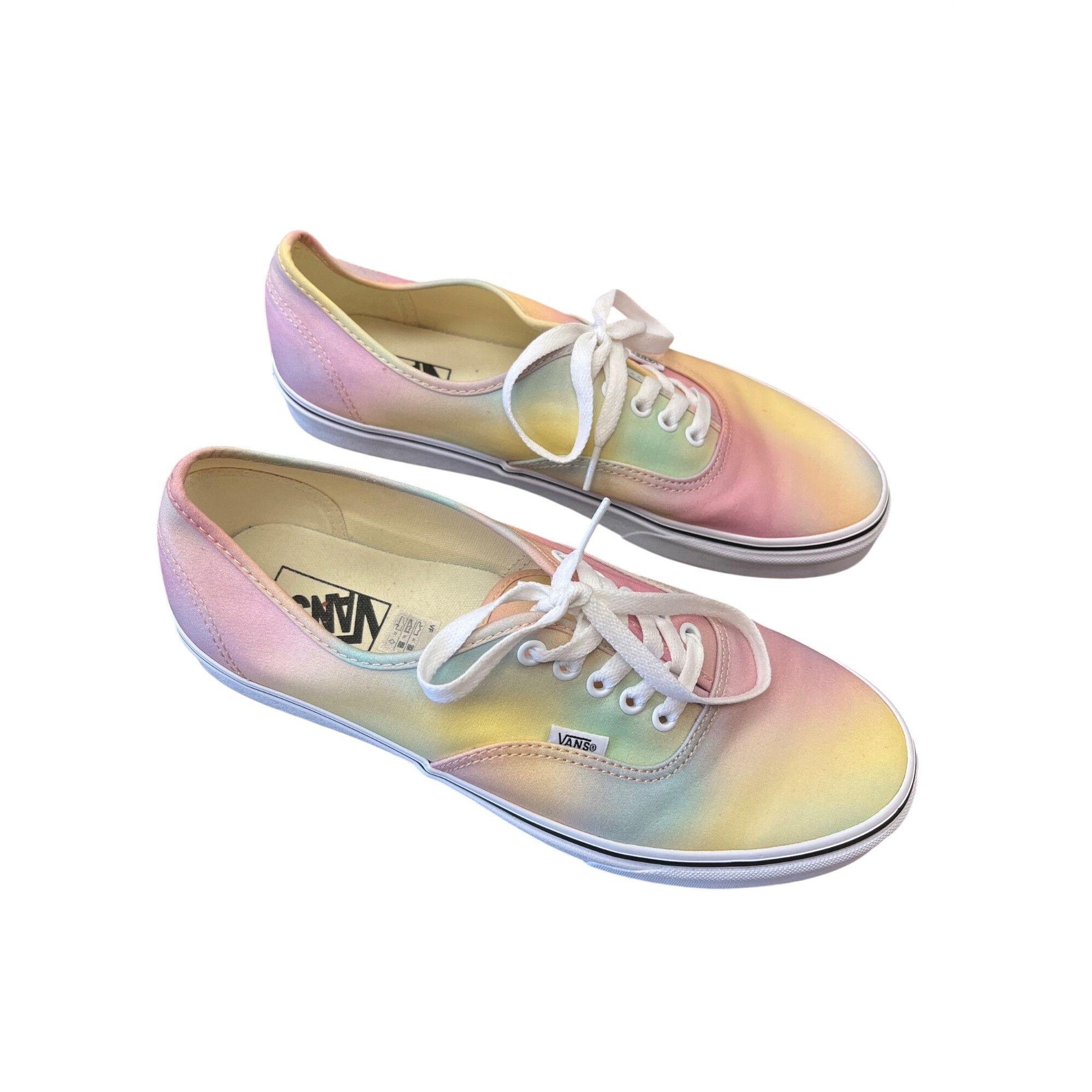 Vans Vans mens womans yellow pink low top sneakers sz 10.5m/12w S Size US 10.5 / EU 43-44 - 3 Thumbnail