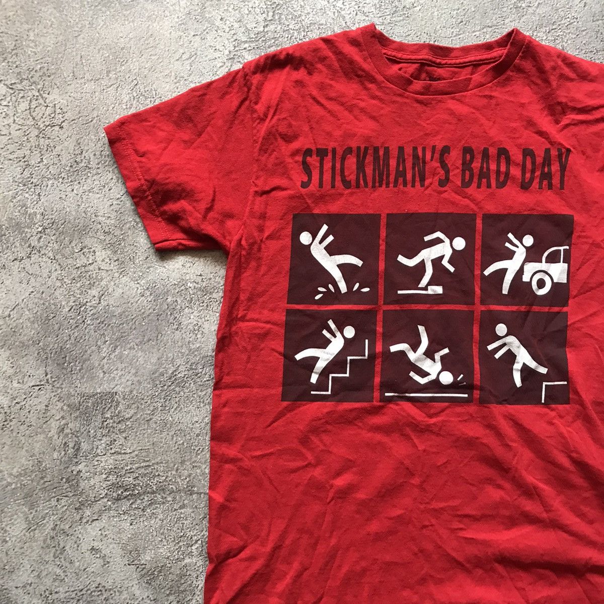 Vintage Vintage Y2K Sun Faded Graphic Tee Stickman Skate Humor M Size US M / EU 48-50 / 2 - 2 Thumbnail