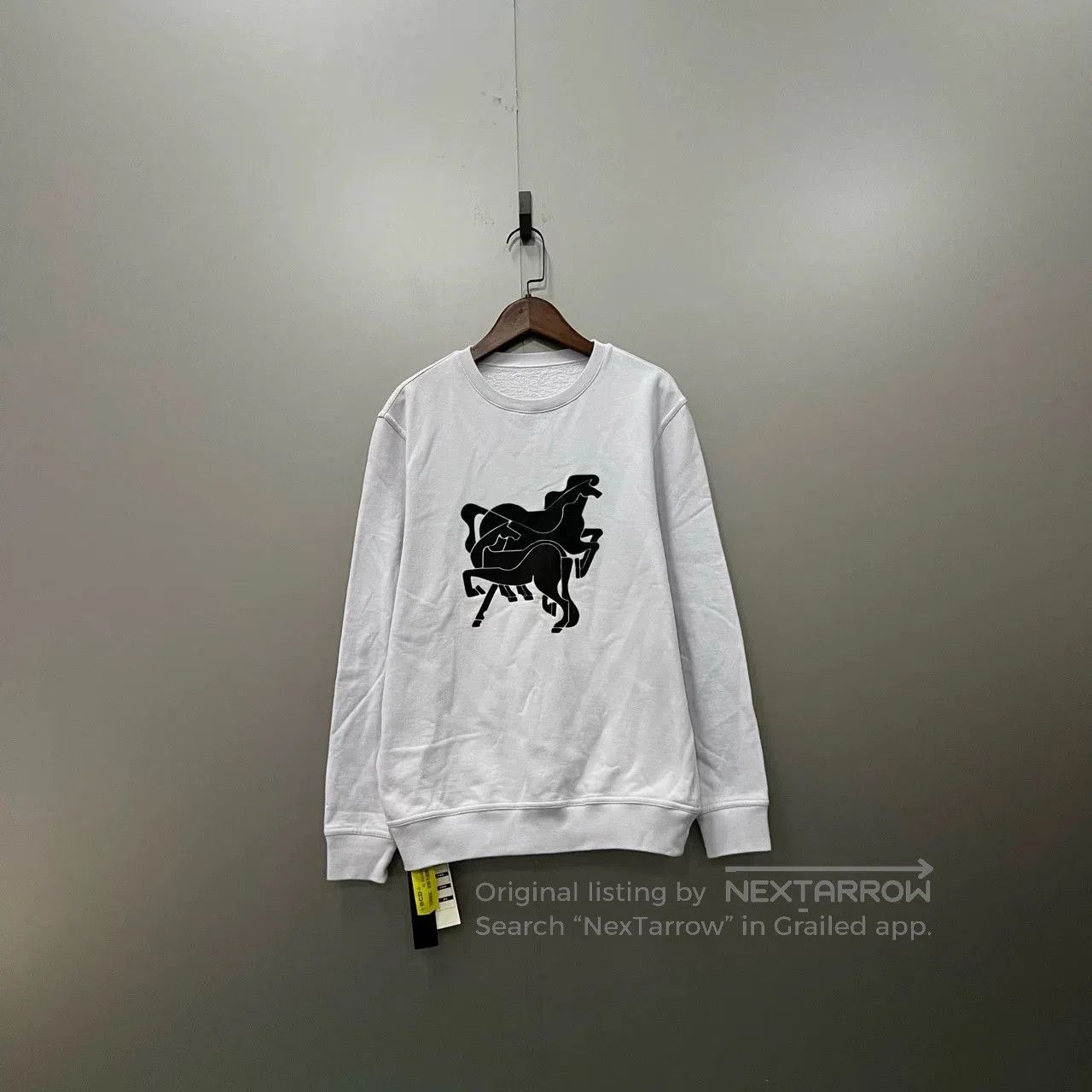 Hermes Hermès White Printed Sweatshirt. Size XS / US 0-2 / IT 36-38 - 1 Thumbnail