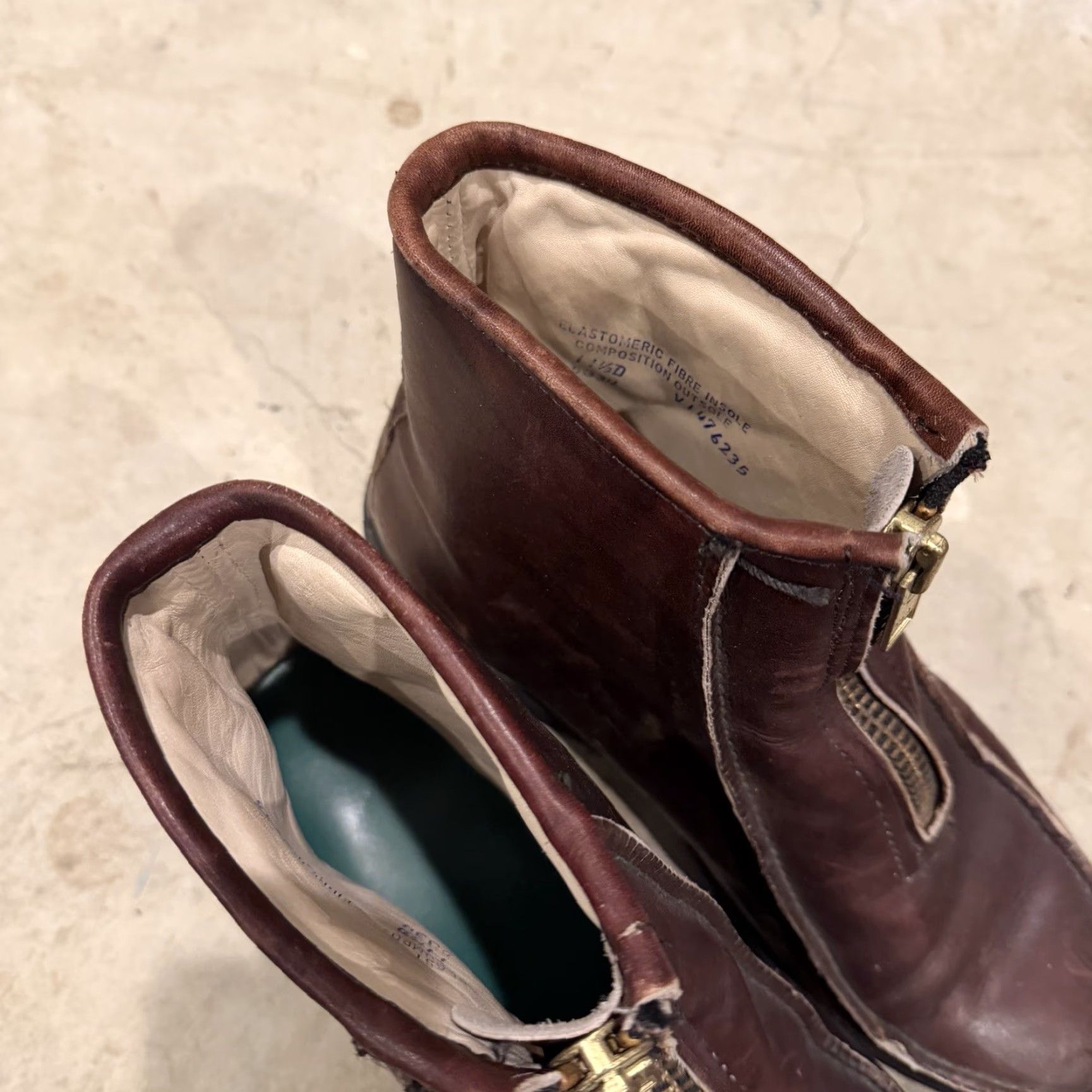 Doublet VINTAGE Double H Insulated Stadium Boots Style 5334 Mens Size 11.5 D Brown Western Workwear Leather Zipper Boots Mens Boots Size US 12 / EU 45 - 3 Thumbnail
