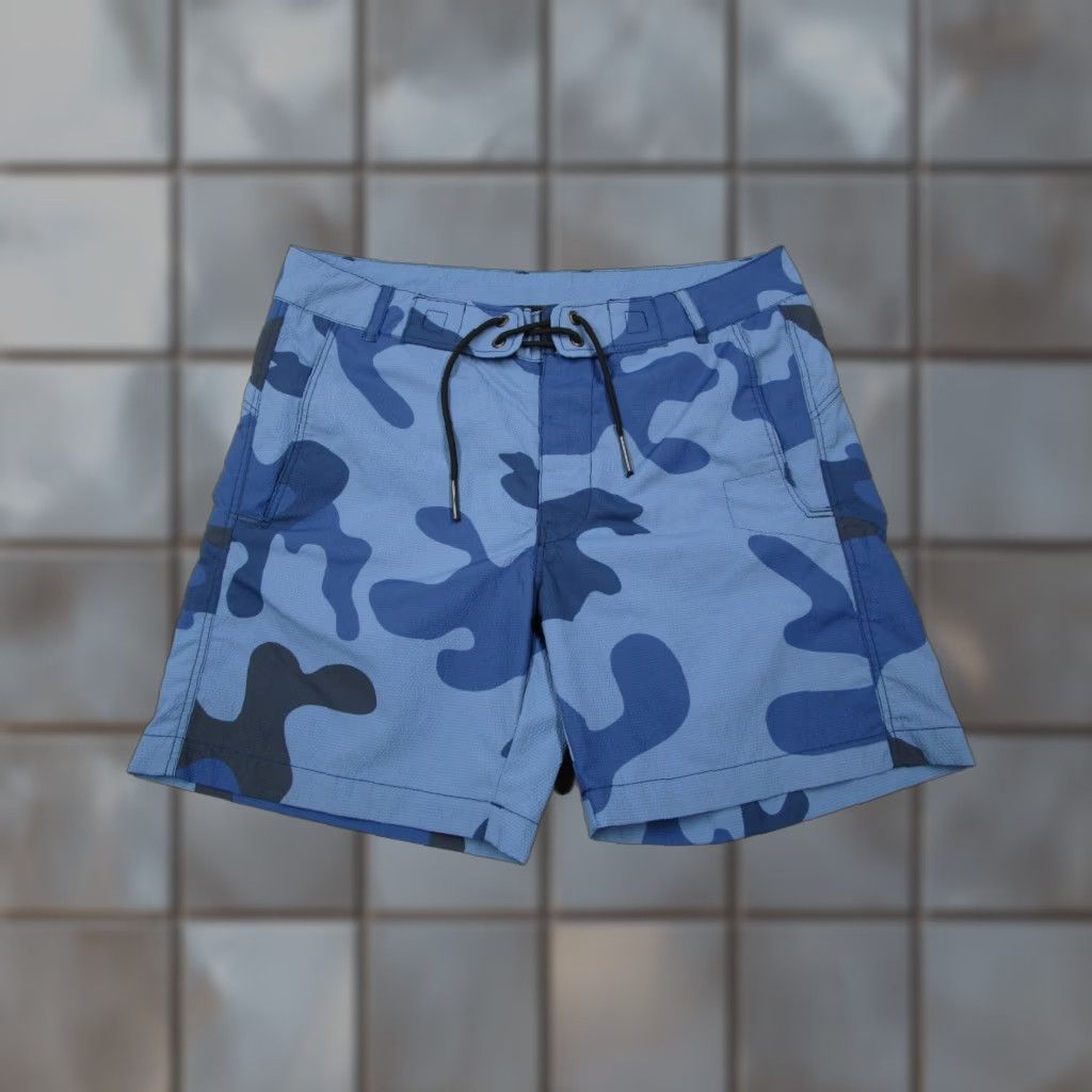 G-Star G Star Board Shorts Mens Large Blue Camo RCO Cargo Swim Beach Surf Travel Size US 33 - 1 Thumbnail