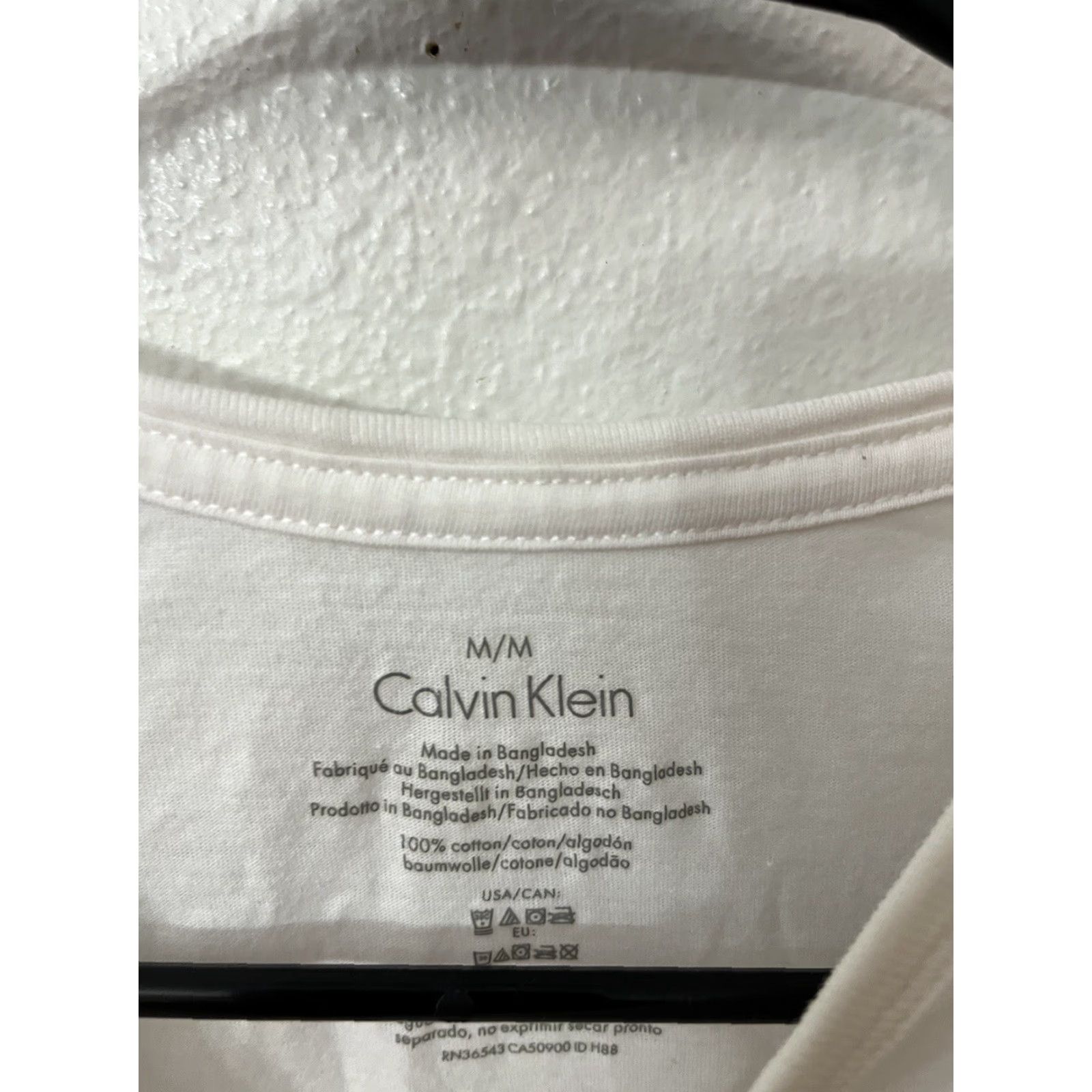 Calvin Klein Calvin Klein T-Shirt Men’s M Short Sleeve Solid Basic Crew Neck White Lounge Shirt Size US M / EU 48-50 / 2 - 2 Thumbnail