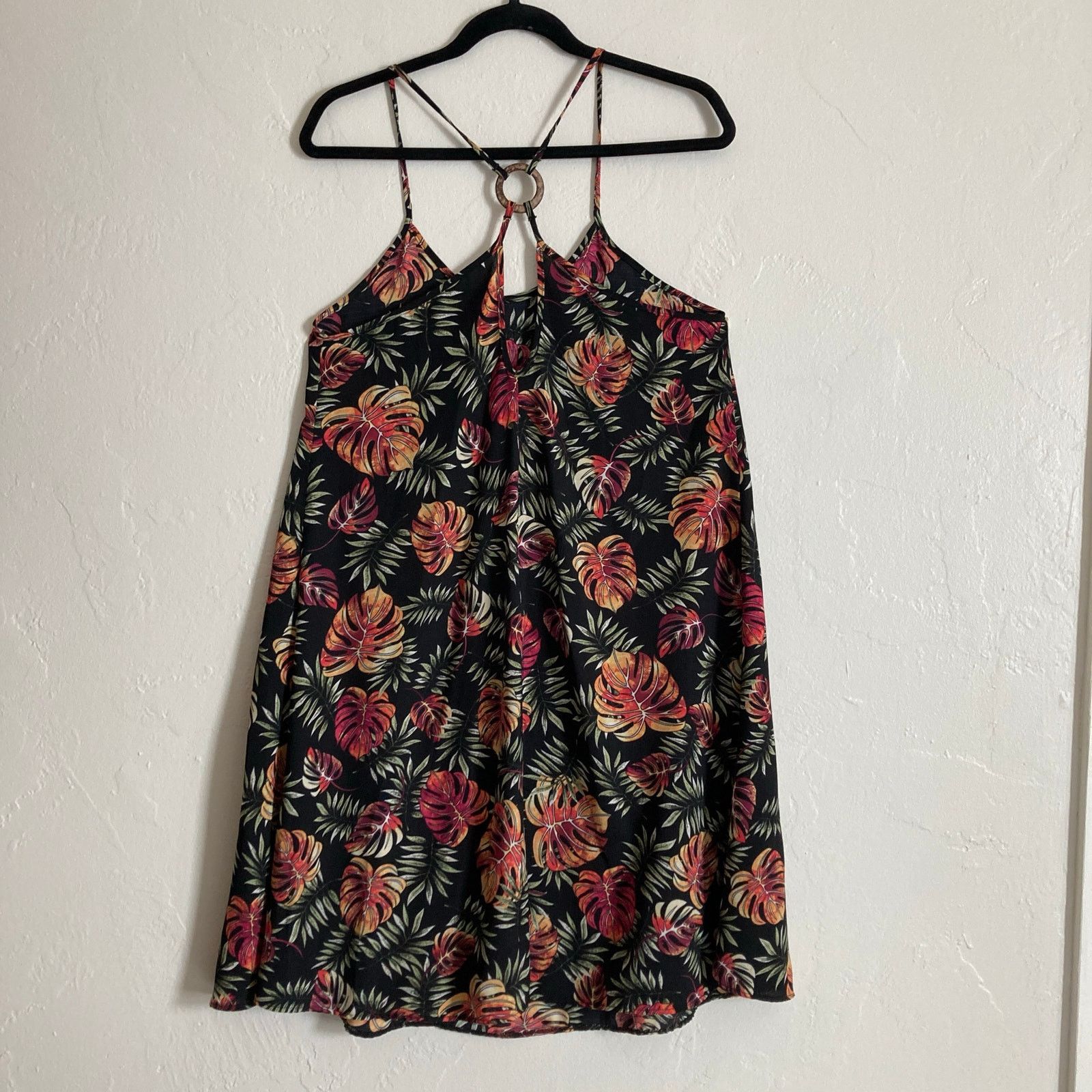 Other TY Mexican Tropical Leaf Summer Tank Spaghetti Strap Dress Size M / US 6-8 / IT 42-44 - 10 Thumbnail