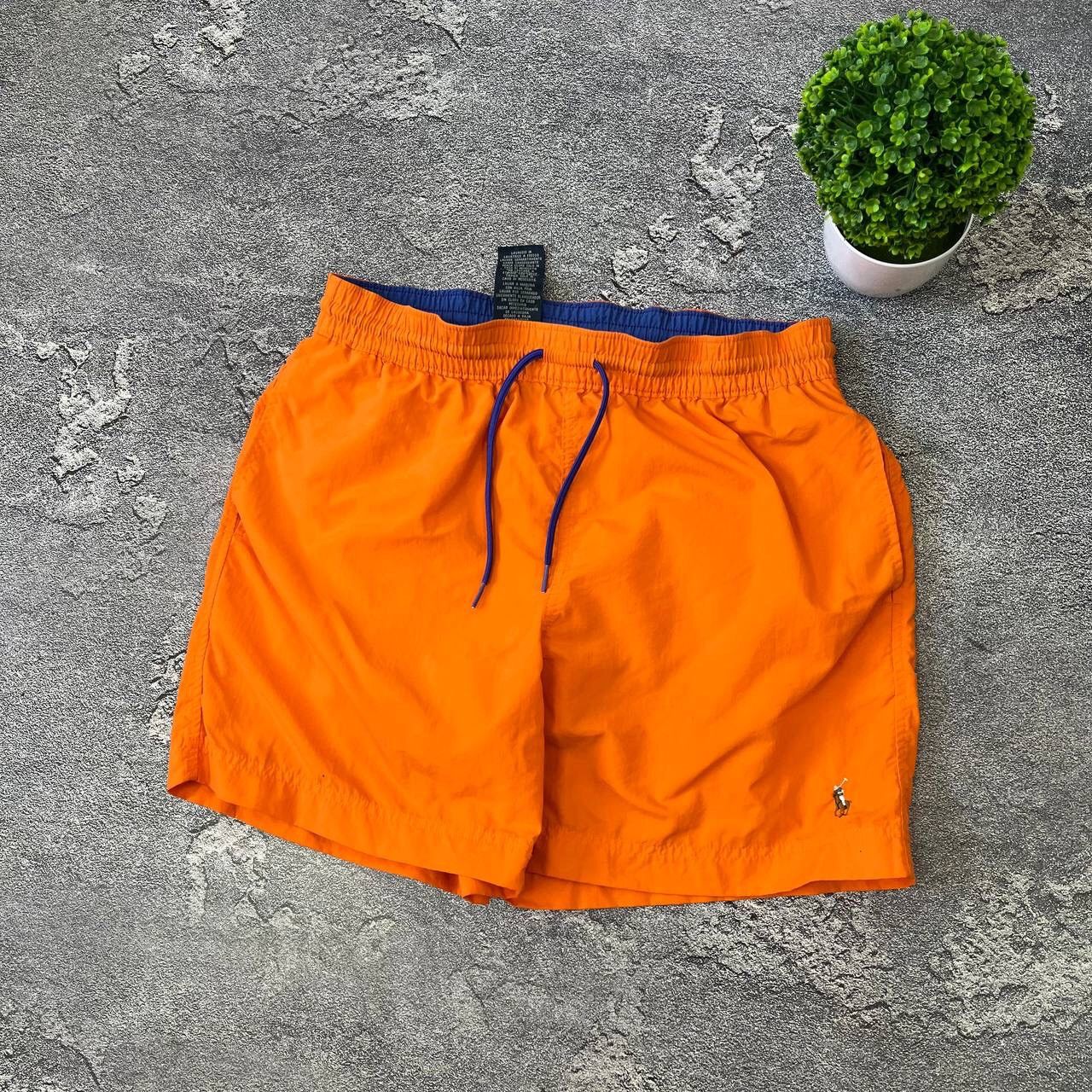 Polo Ralph Lauren Vintage Y2K Polo Ralph Lauren Orange Swim Shorts Size S Size US 35 - 14 Thumbnail