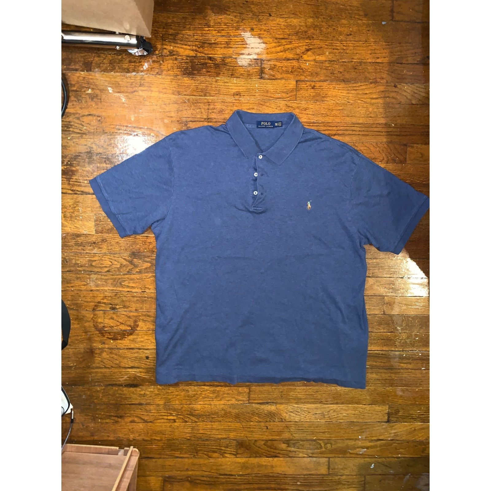 Polo Ralph Lauren Polo Ralph Lauren Navy Blue Polo Shirt Mens XXL Flesh Pony Size US XXL / EU 58 / 5 - 1 Thumbnail