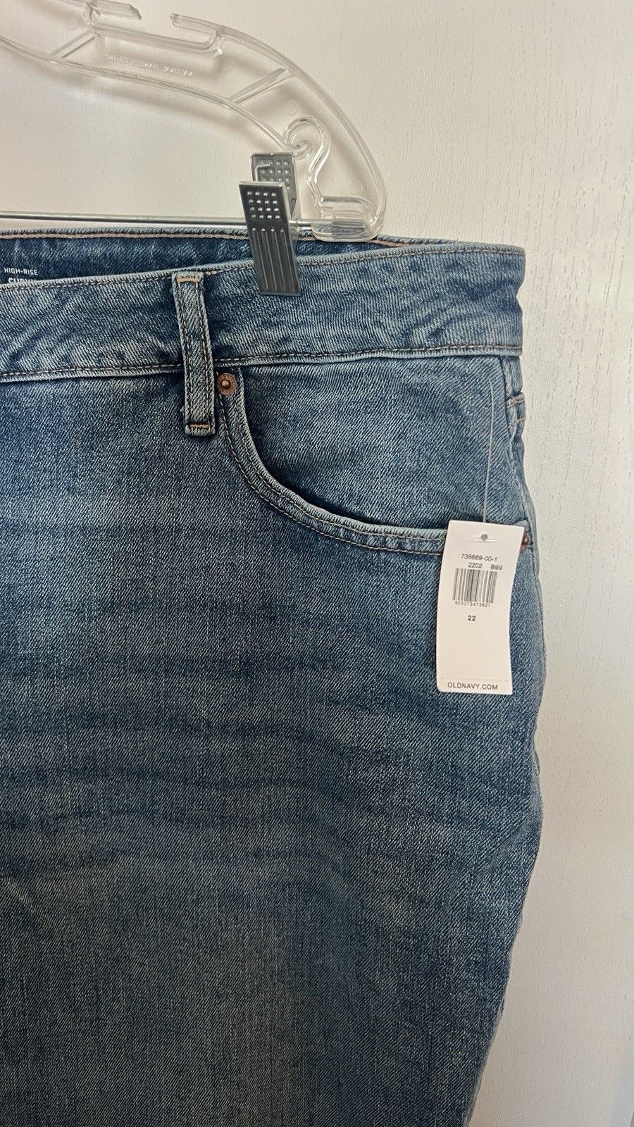Old Navy Old Navy High-Rise Curvy Straight Plus Size Jeans Size 42" / US 20 - 2 Thumbnail