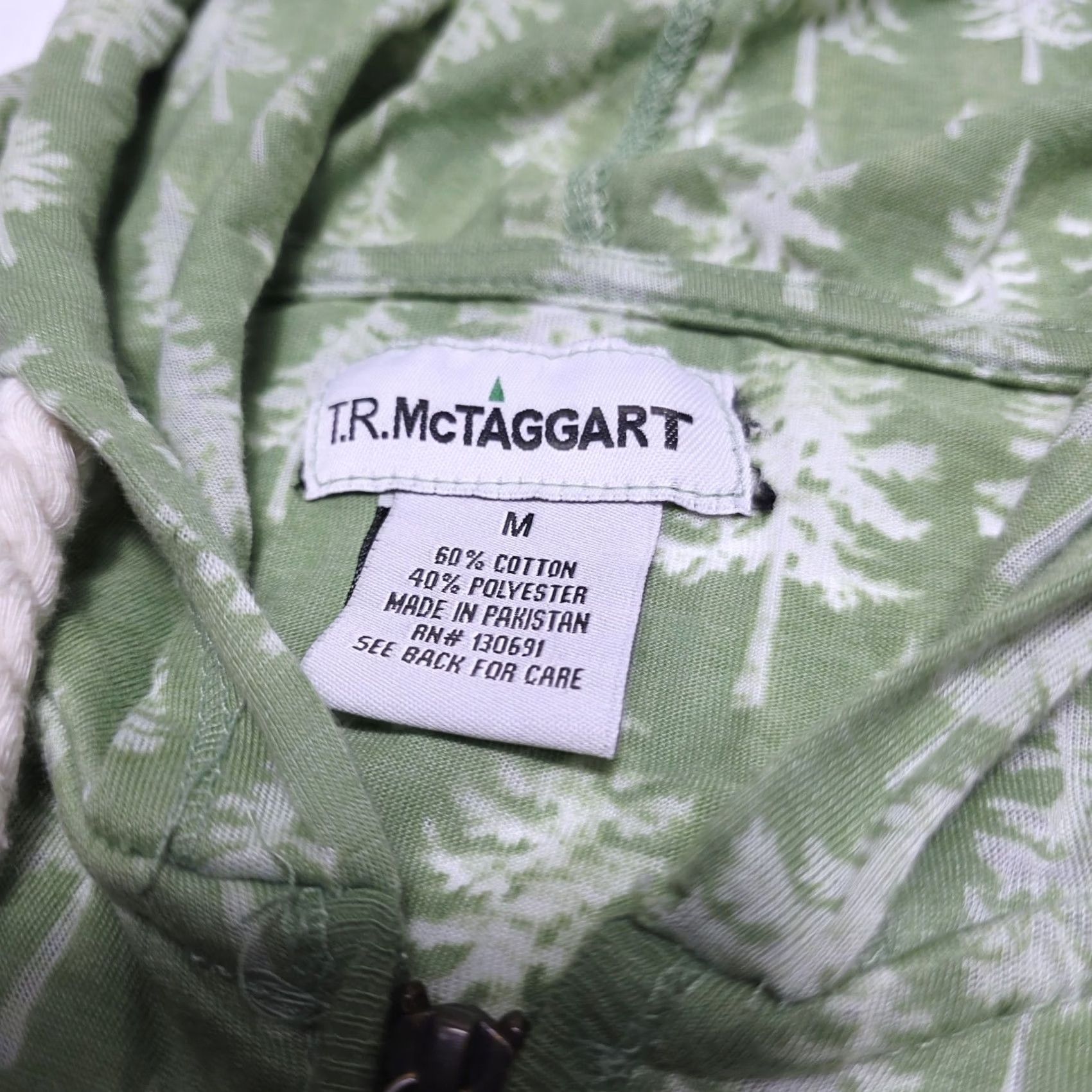Vintage VINTAGE T.R. McTaggart Womens Full Zip Boho Thin Hoodie Green Pine Tree Aop Medium Y2k Mens Womens Size M / US 6-8 / IT 42-44 - 5 Thumbnail